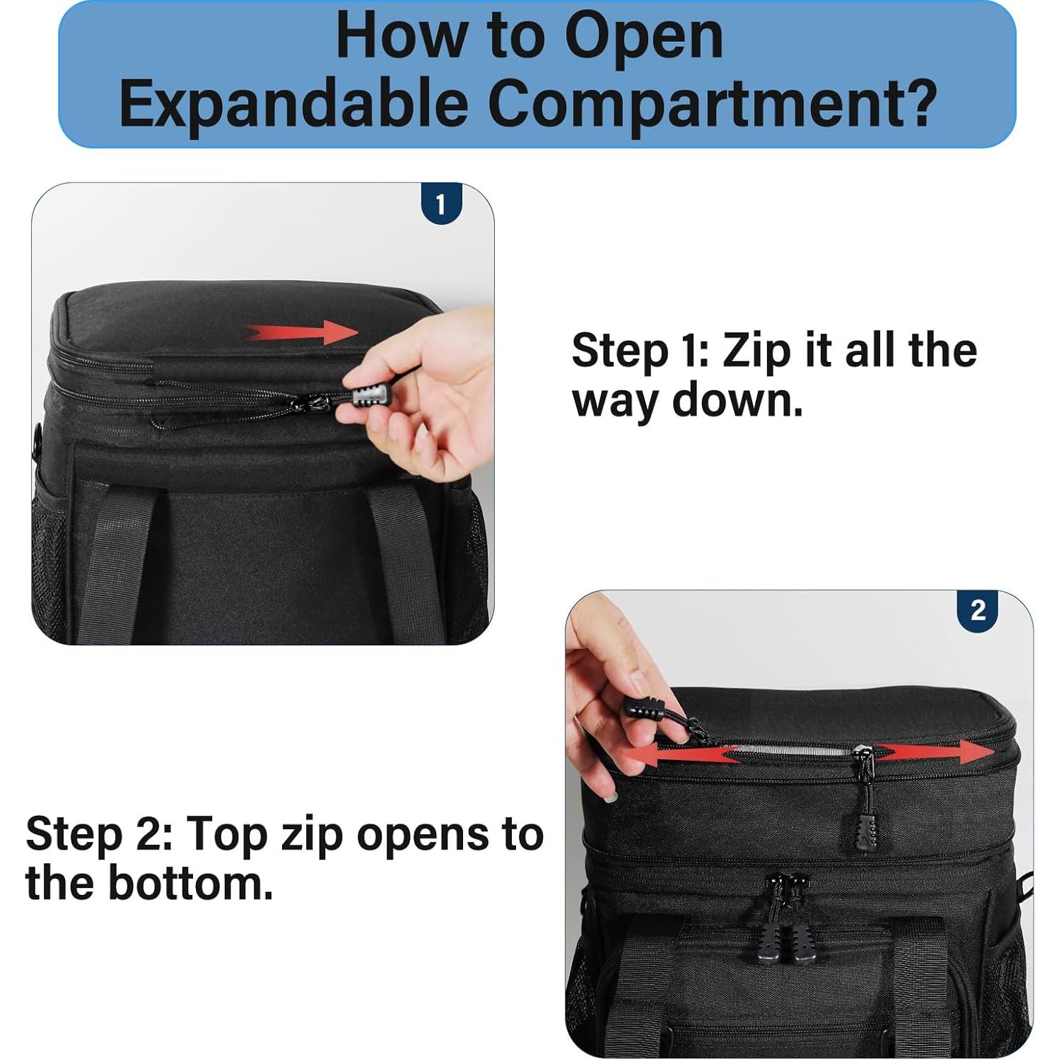 Bolsa Térmica Expandible TENKIST 16L Negra Aislada