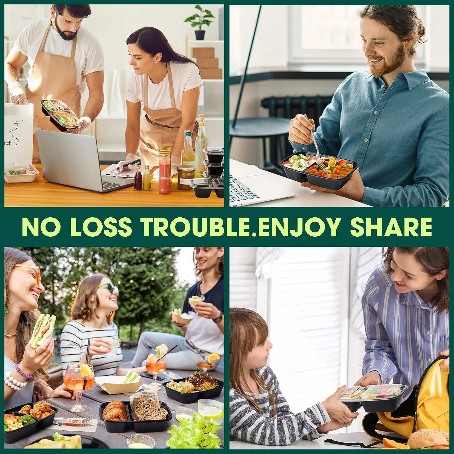 Contenedores de Comida Reutilizables Glotoch 50 Paq 32 oz