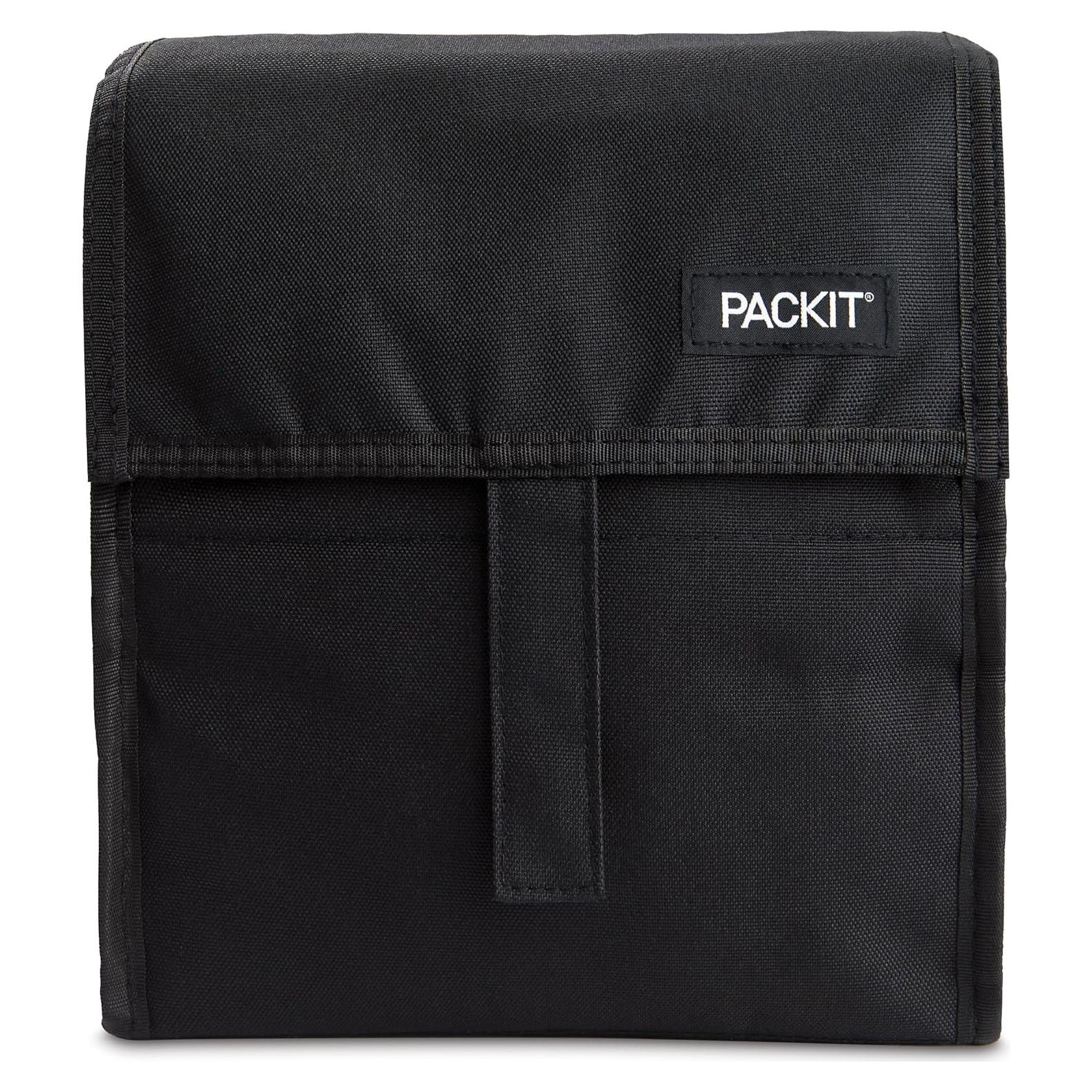 Bolsa de Almuerzo Congelable PackIt Negra 340ml Plegable