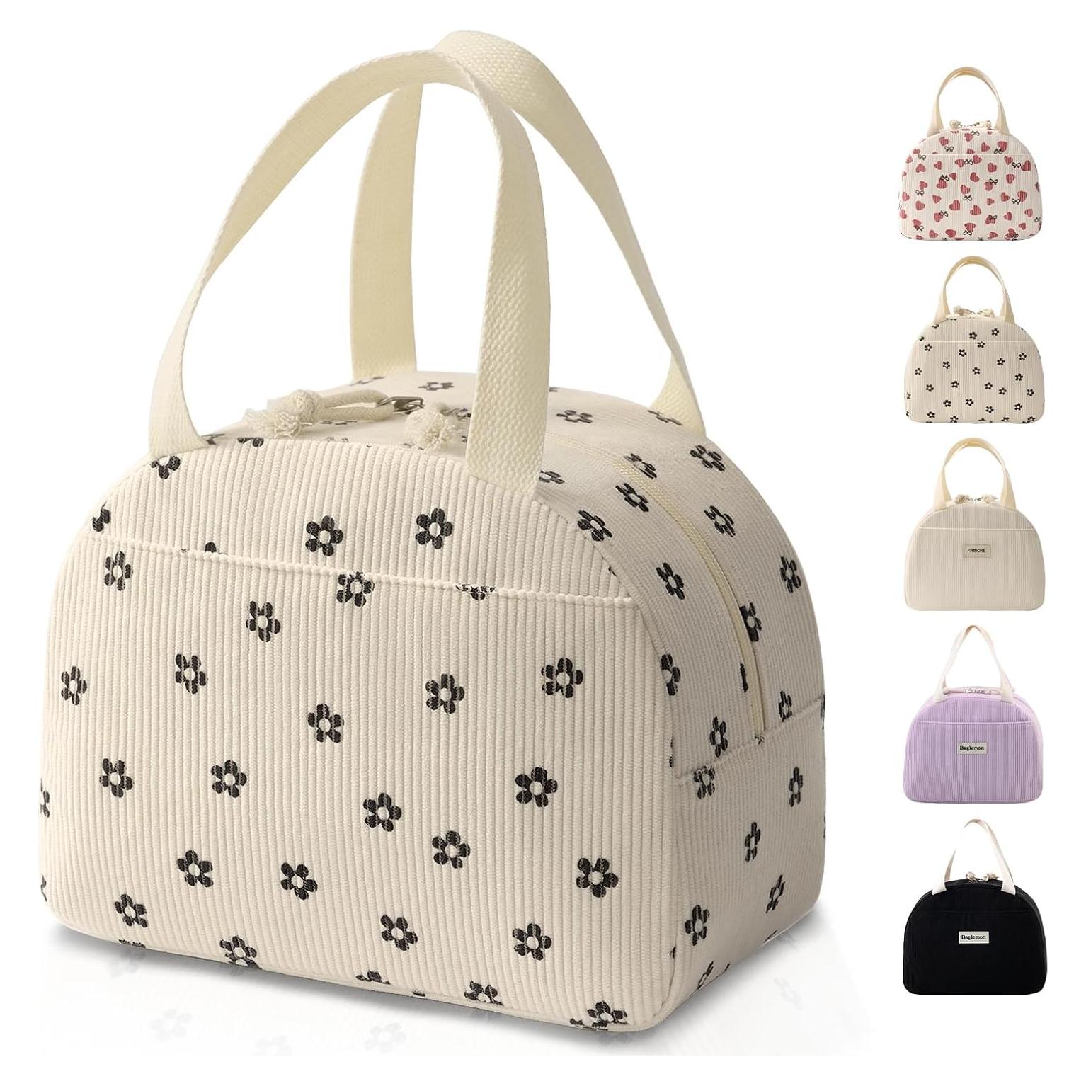 Bolsa de Almuerzo Aislada Baglemon Corduroy Negra 8.7L