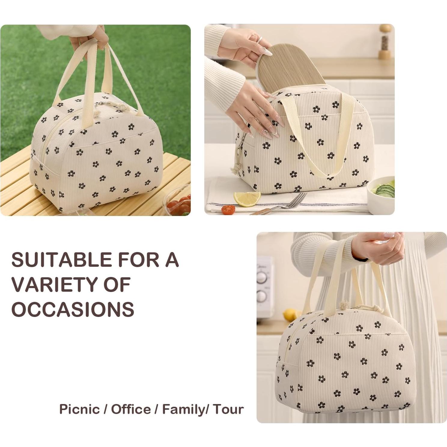 Bolsa de Almuerzo Aislada Baglemon Corduroy Negra 8.7L