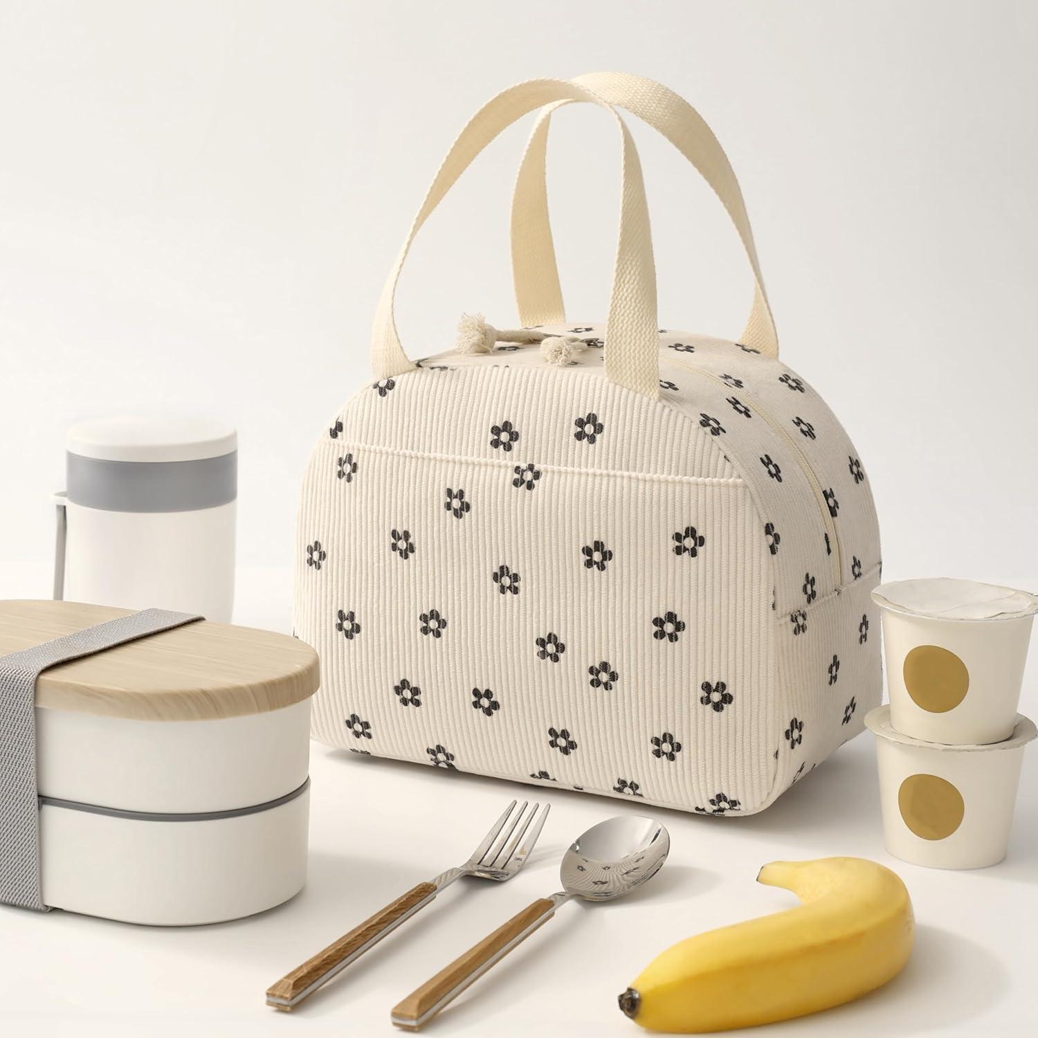 Bolsa de Almuerzo Aislada Baglemon Corduroy Negra 8.7L