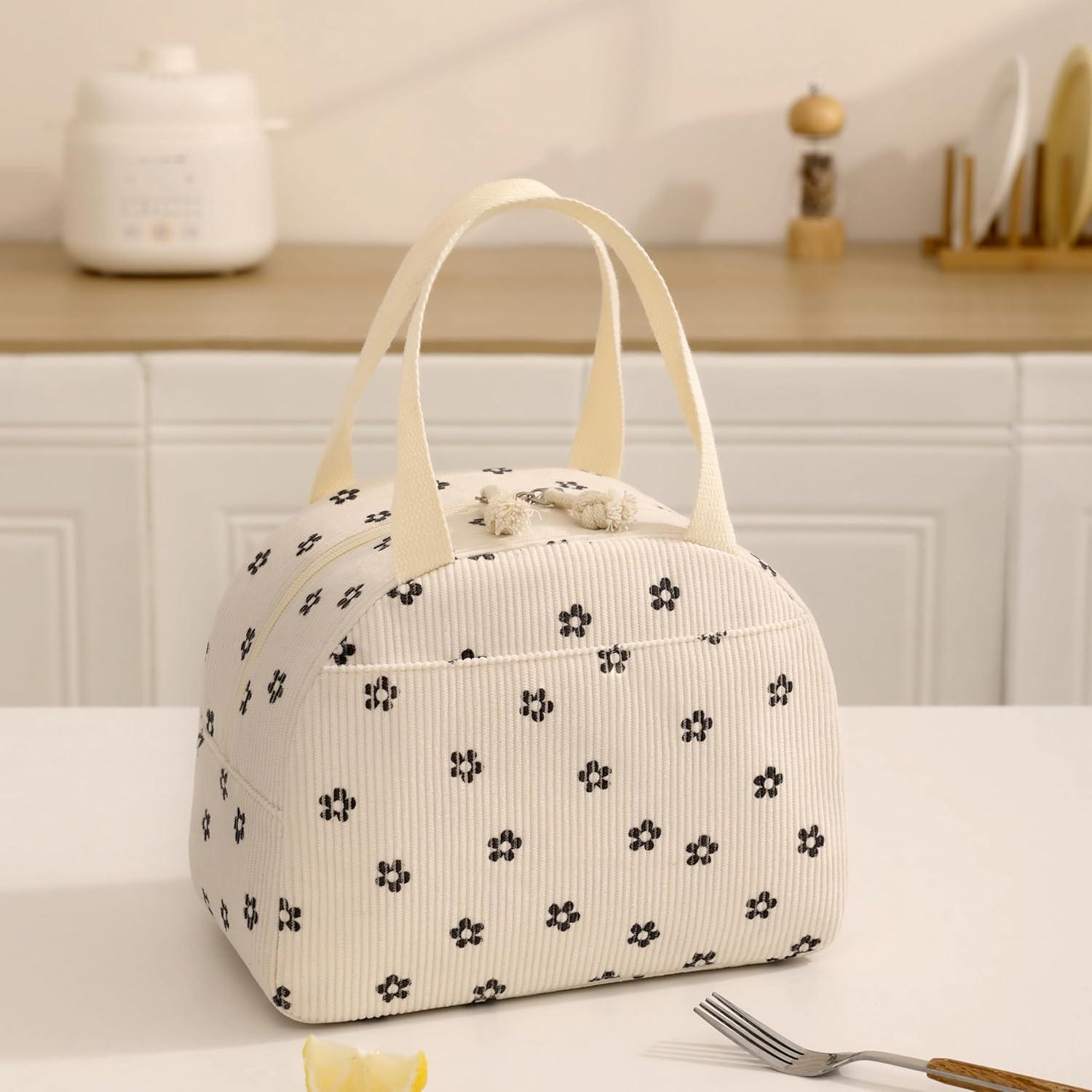 Bolsa de Almuerzo Aislada Baglemon Corduroy Negra 8.7L