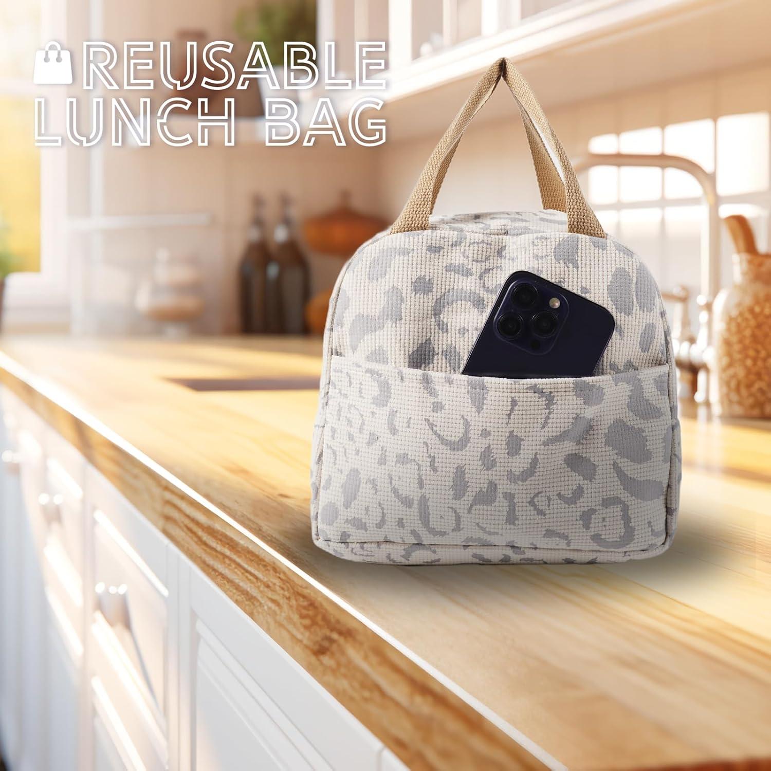 Caja de Almuerzo Aislada Geiruiou Beige 7L Impermeable