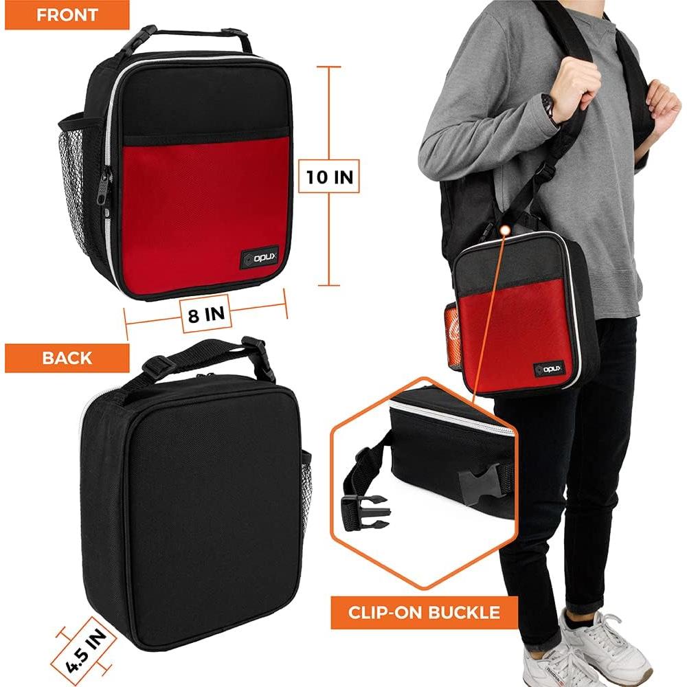 Caja de Almuerzo Aislada Opux Roja 8L para Niños y Adultos