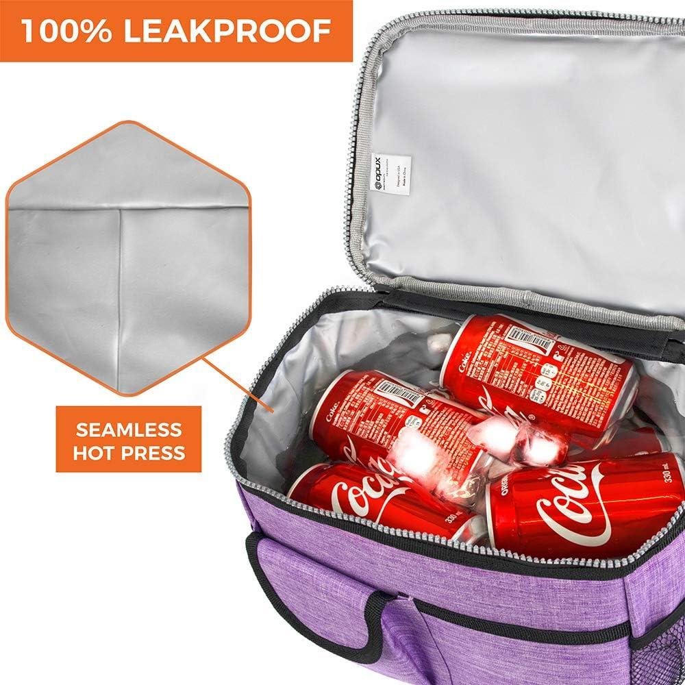 Bolsa de Almuerzo Aislada Opux Morado 10L Doble Compartimento