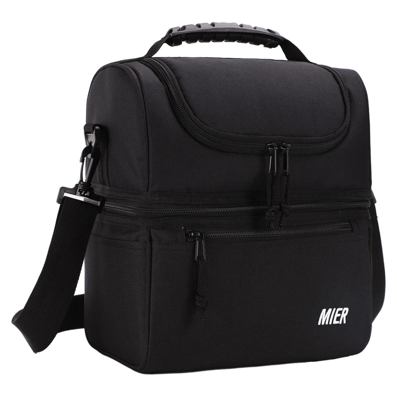 Bolsa Térmica MIER 2 Compartimentos Negra 10L Aislada