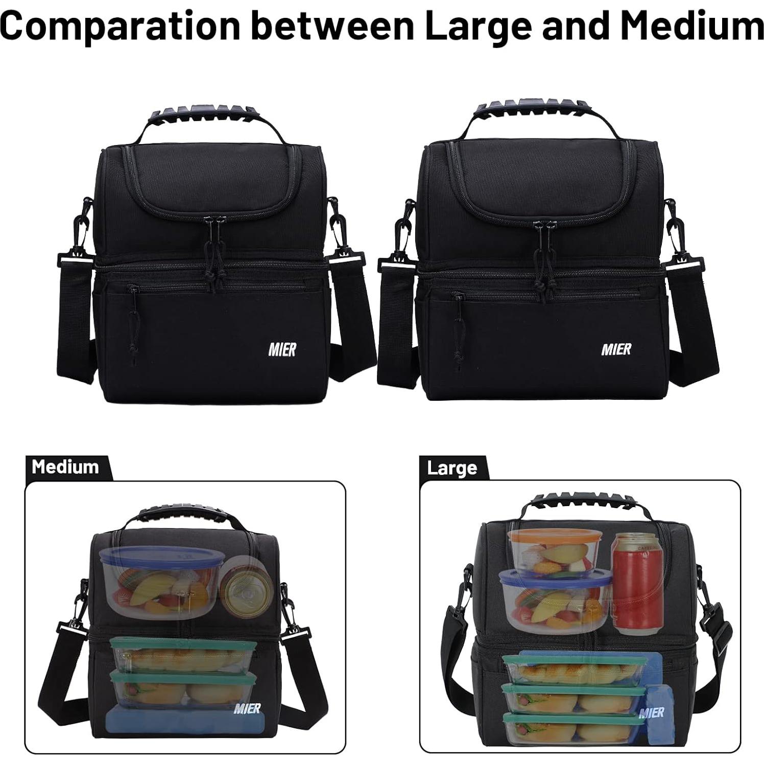 Bolsa Térmica MIER 2 Compartimentos Negra 10L Aislada