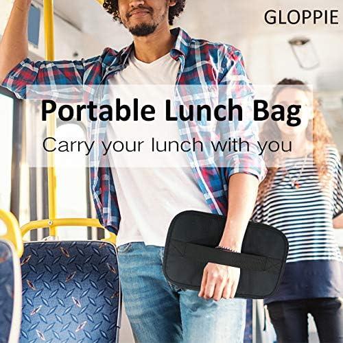 Bolsa de Almuerzo Aislada Gloppie Negra 3.5L Compacta