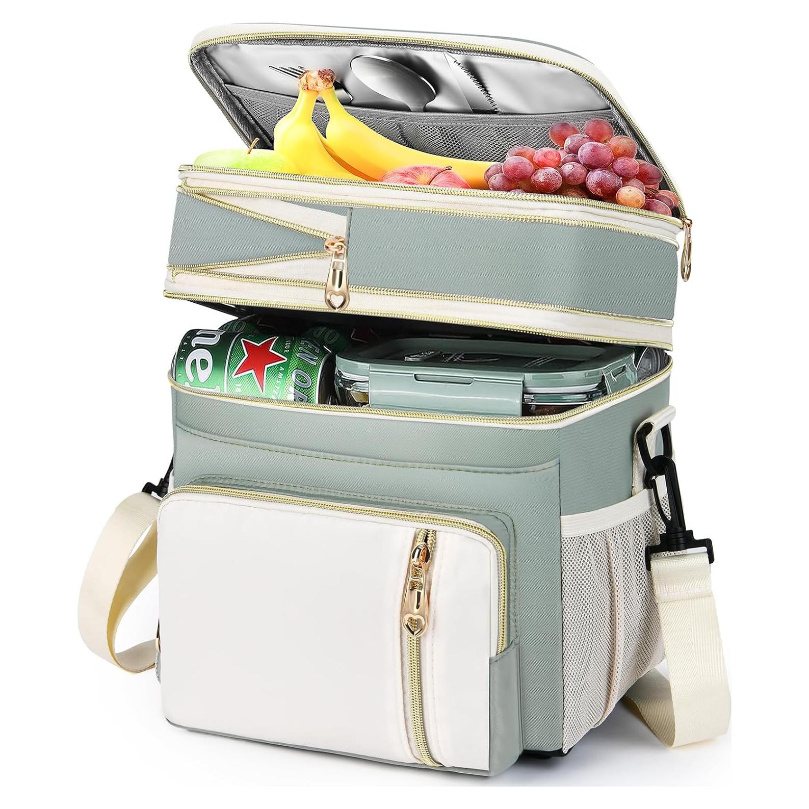 Caja de Almuerzo Aislada BAGNN 16L Verde Oliva Multi-compartimento