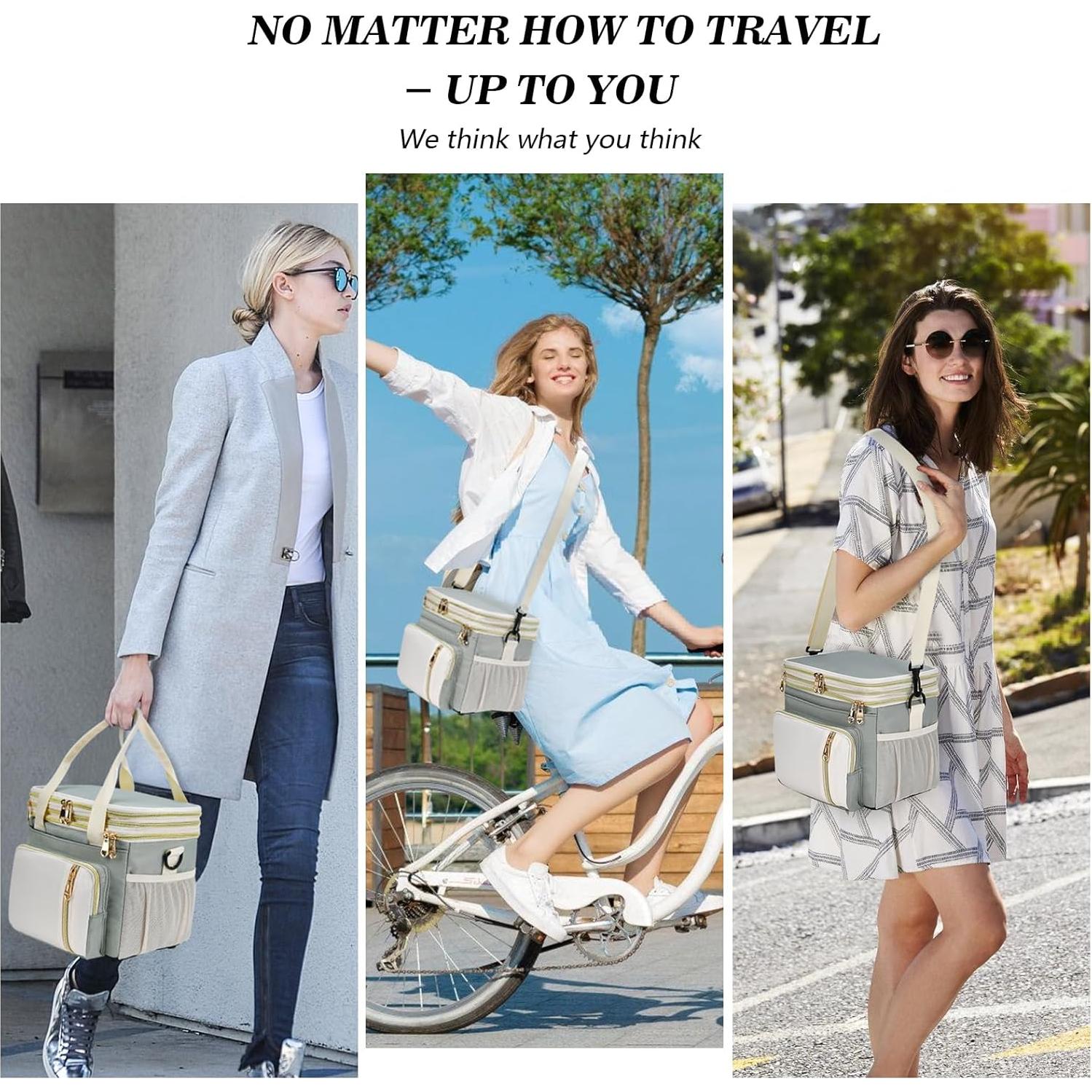 Caja de Almuerzo Aislada BAGNN 16L Verde Oliva Multi-compartimento