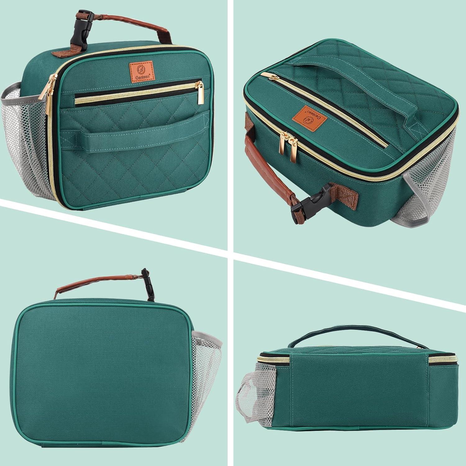 Caja de Almuerzo Genteen Verde Lago 5L Aislada Reutilizable