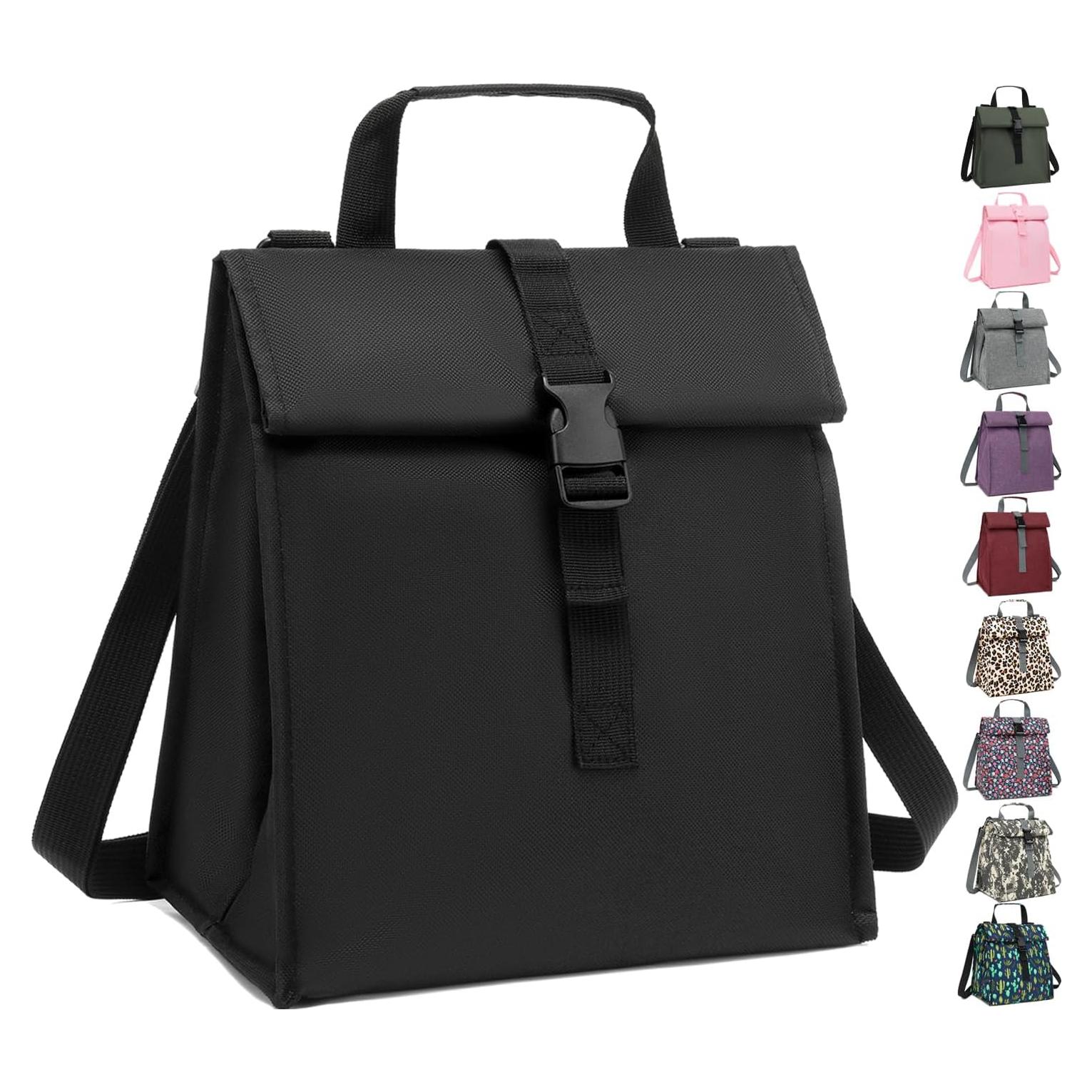 Bolsa de Almuerzo Aislada GYEUKHAM Negra 8.8L Ajustable