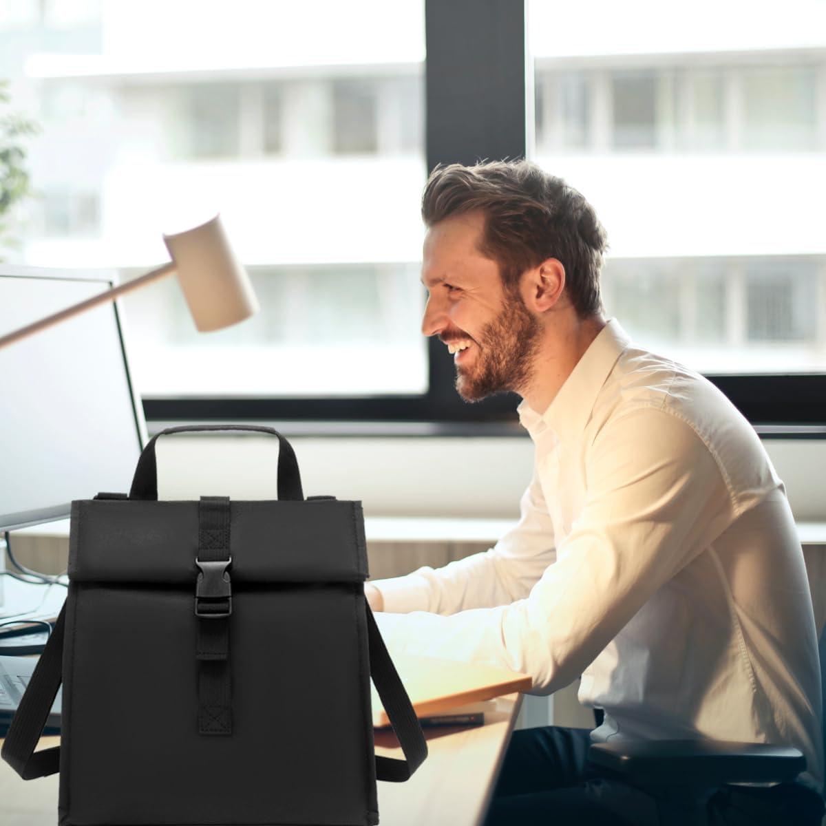 Bolsa de Almuerzo Aislada GYEUKHAM Negra 8.8L Ajustable