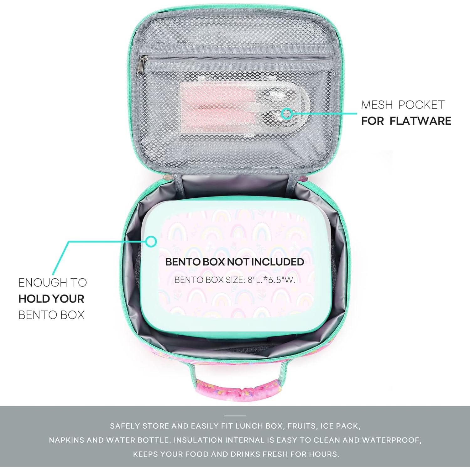 Caja de Almuerzo Aislada Mibasies 2.5L Arcoíris Rosa