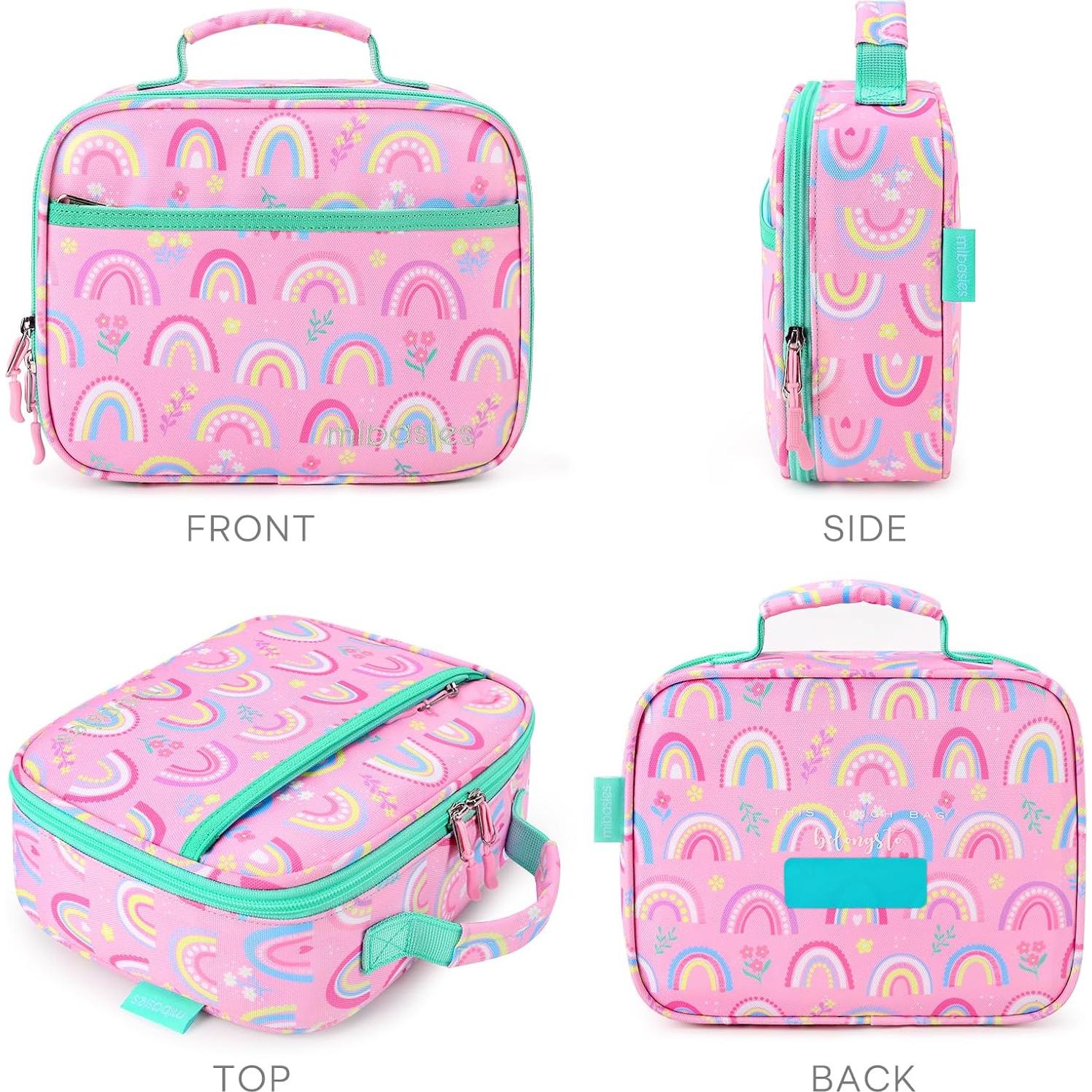 Caja de Almuerzo Aislada Mibasies 2.5L Arcoíris Rosa