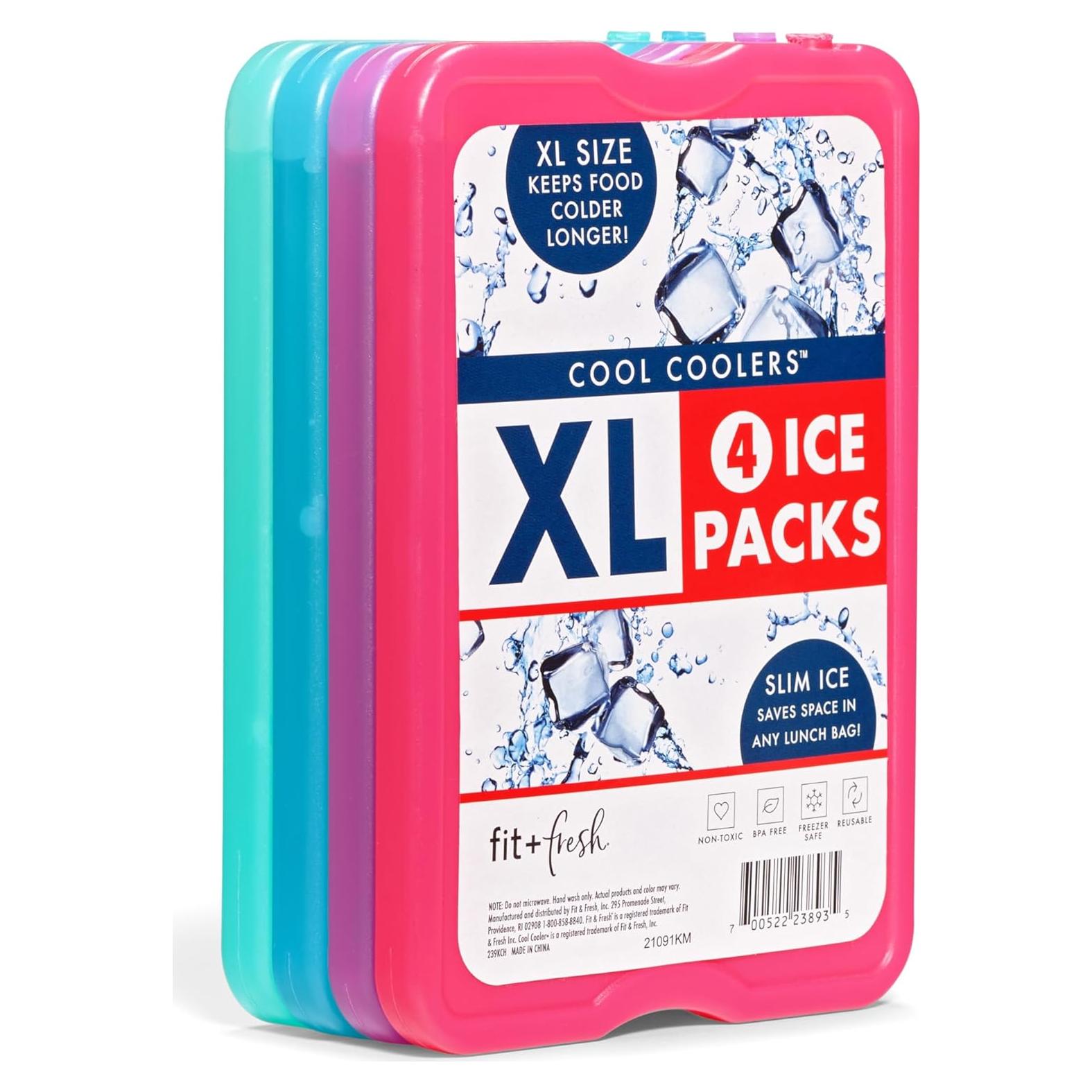 Paquete de Hielo XL Reutilizable Fit & Fresh 4 Piezas