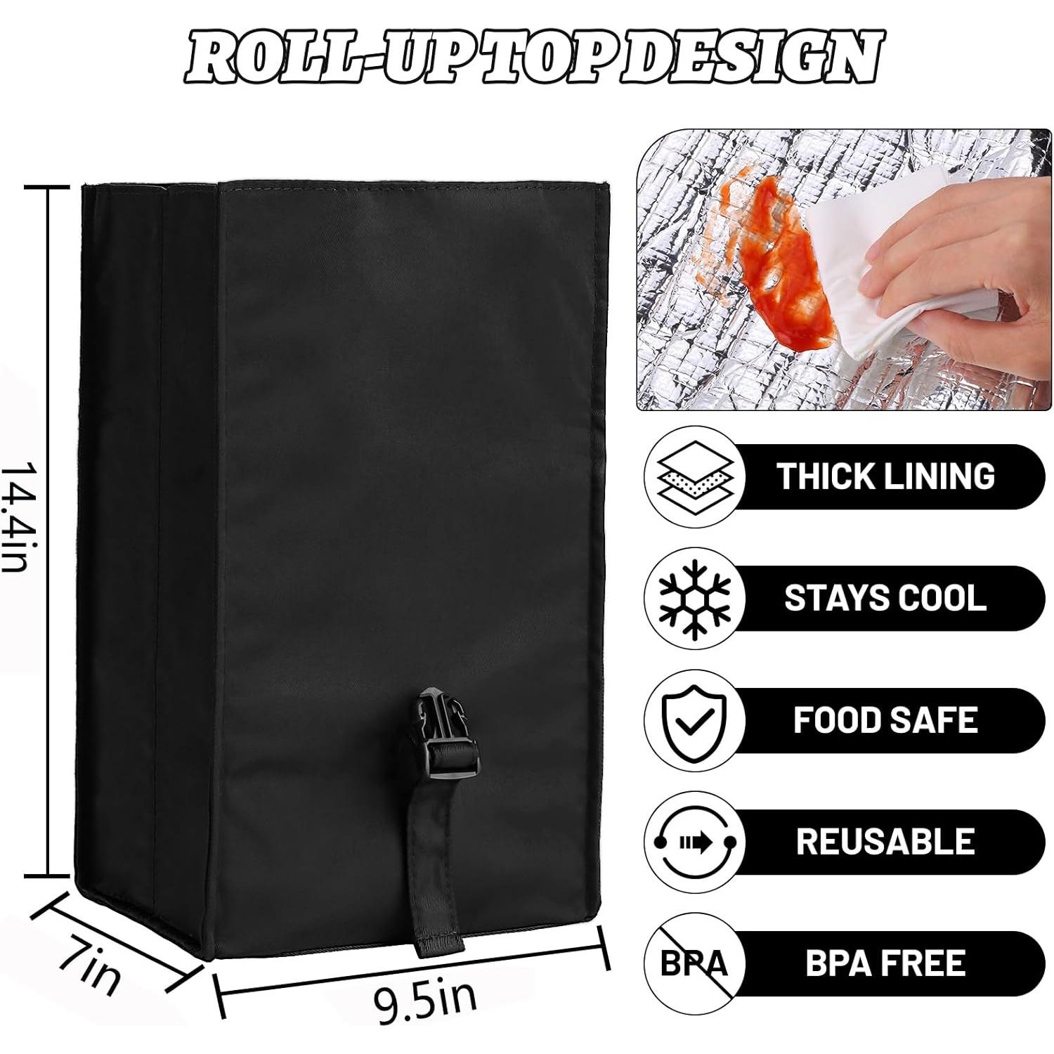 Bolsa de Almuerzo Aislada ZM-YOUTOO Negra 6L Plegable