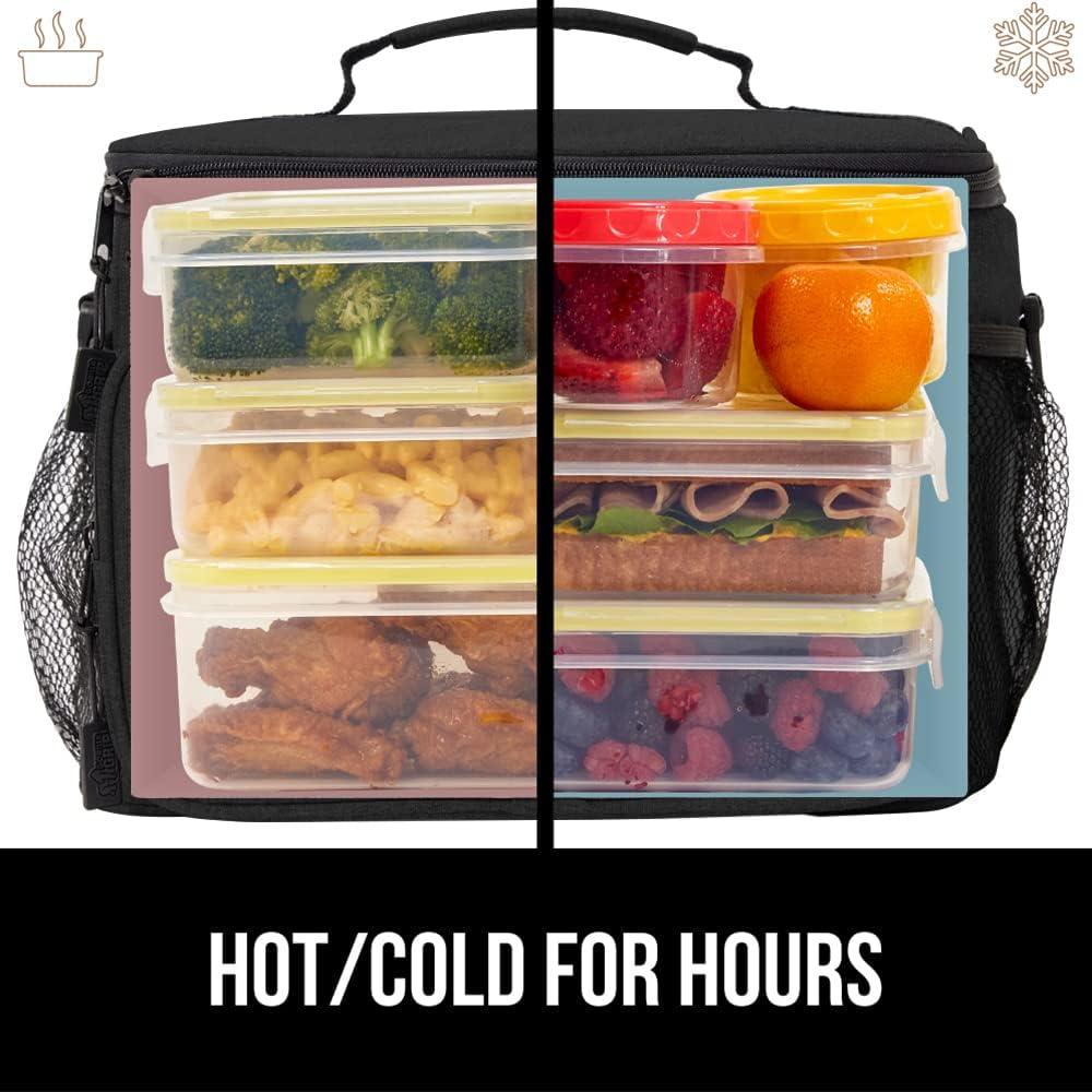 Bolsa de Almuerzo Aislada GORILLA GRIP 8L Negra