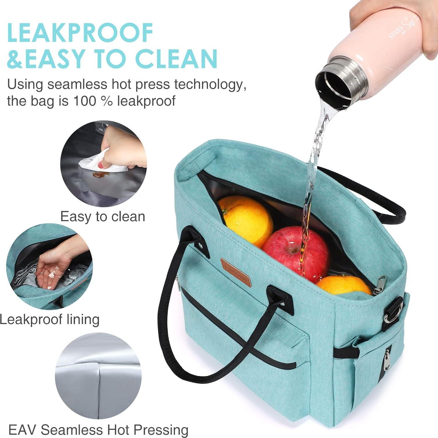 Bolsa de Almuerzo Aislada Jomddems Verde Aqua 12L