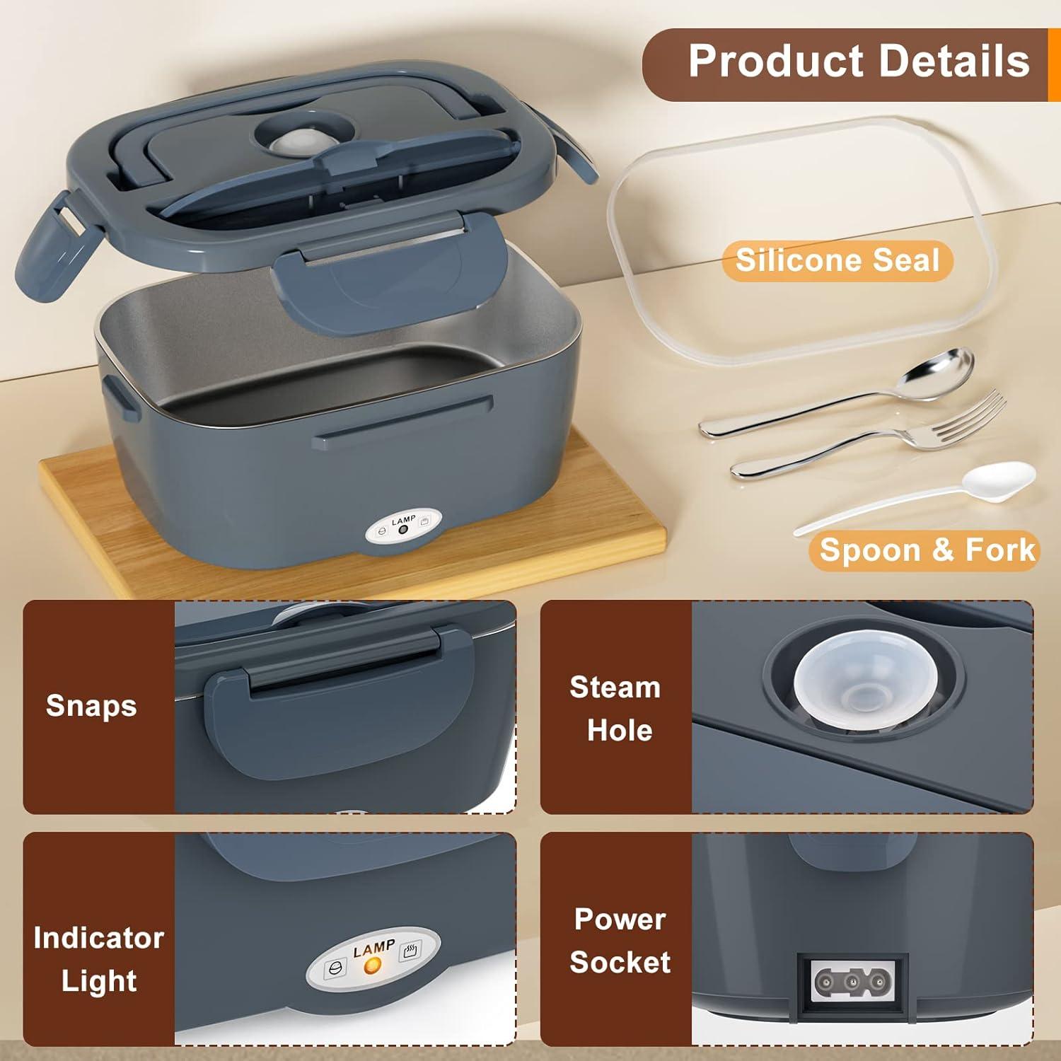 Caja de Almuerzo Eléctrica Akhia 1.5L 80W Portátil 12V/24V/110V