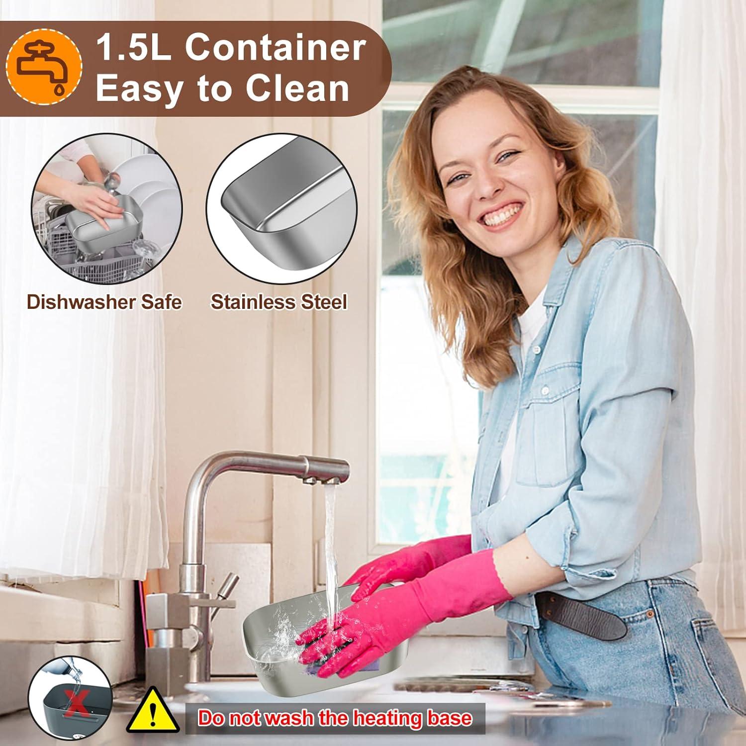 Caja de Almuerzo Eléctrica Akhia 1.5L 80W Portátil 12V/24V/110V