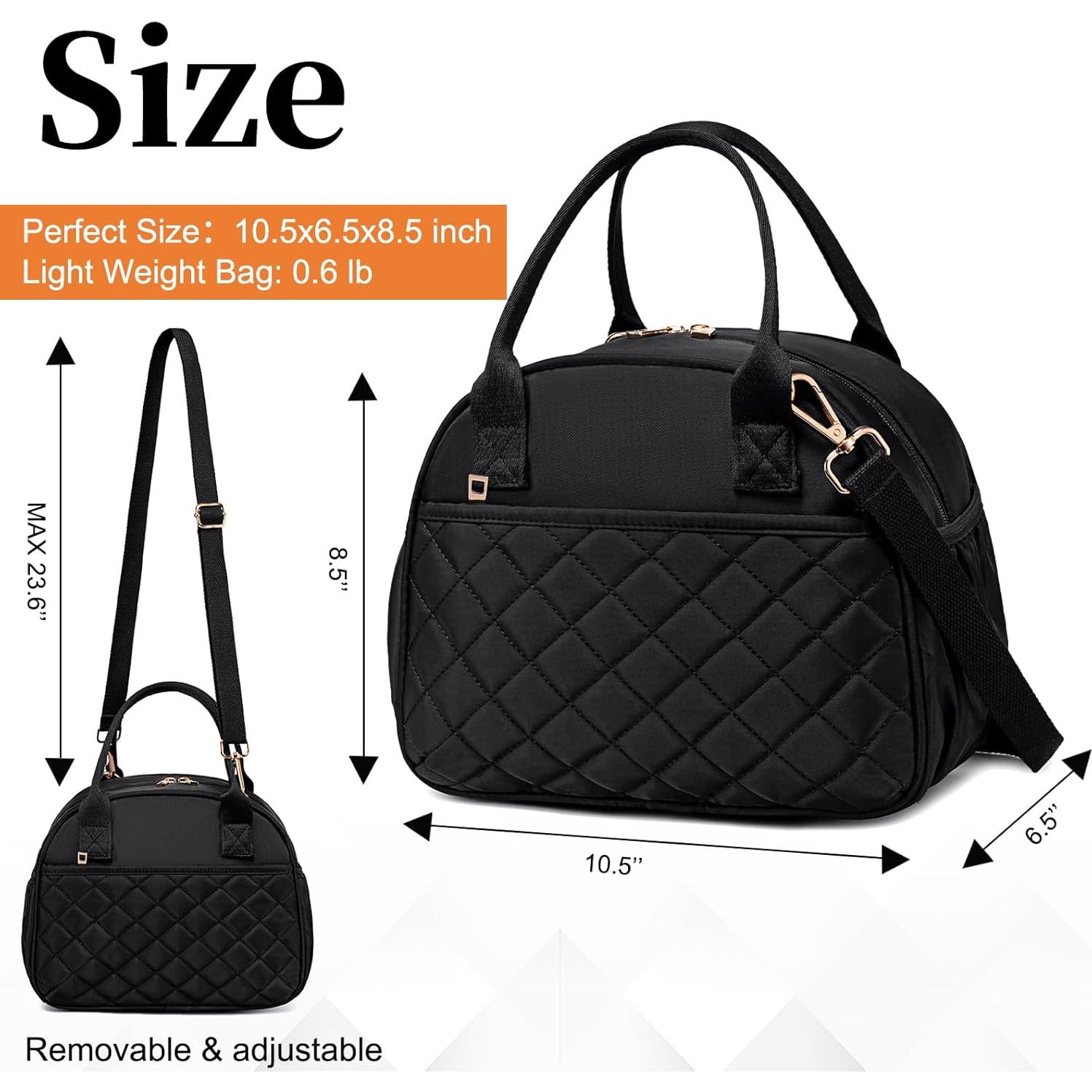 BTOOP Bolsa de Almuerzo Aislada Negra 9.15L con Correa Ajustable