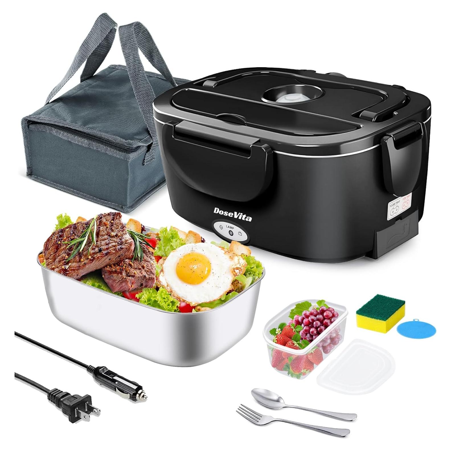 Caja de Almuerzo Eléctrica Dosevita 1.5L 80W 110V/12V/24V
