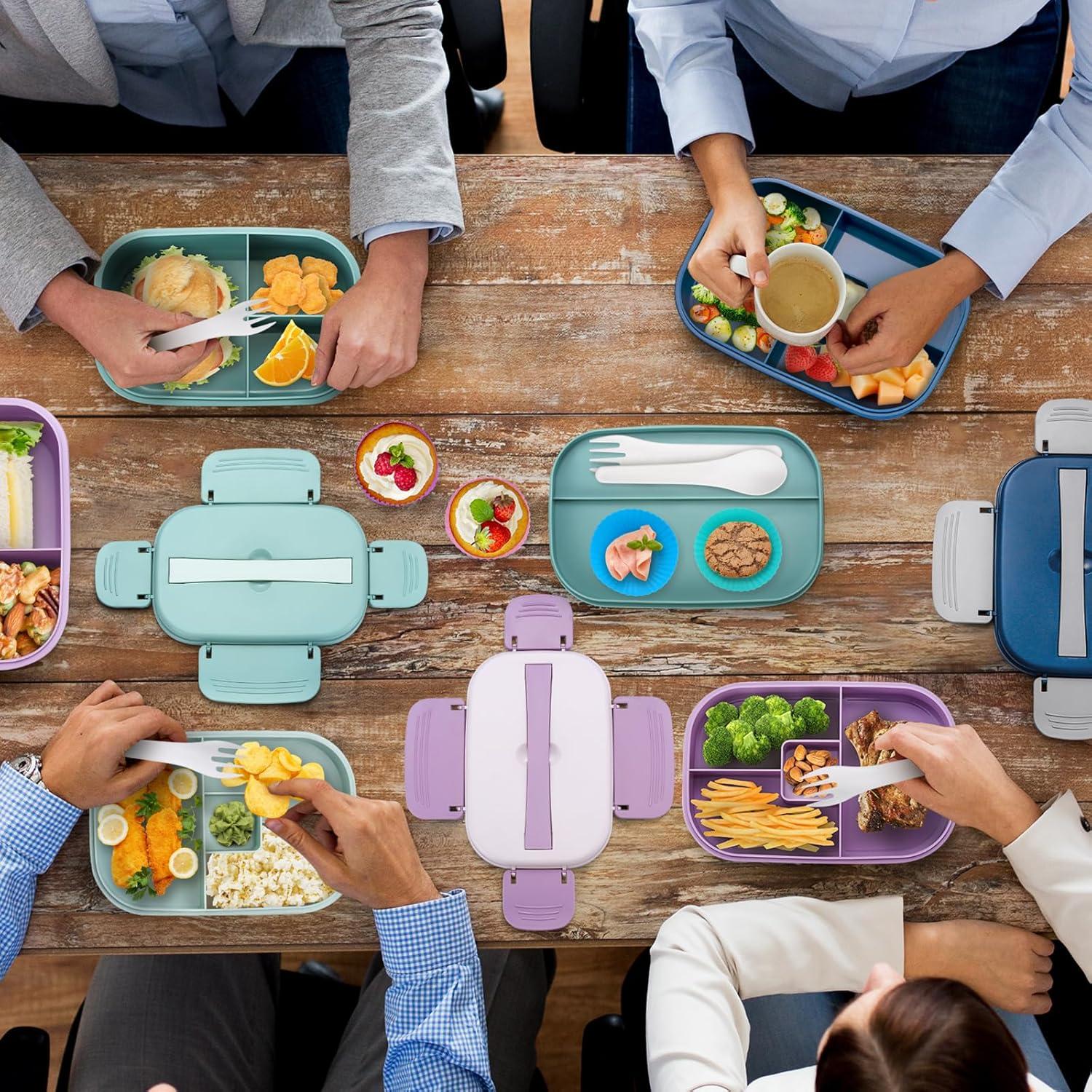 Bento Box Sunhanny 1900ml Verde 3 Capas con Utensilios