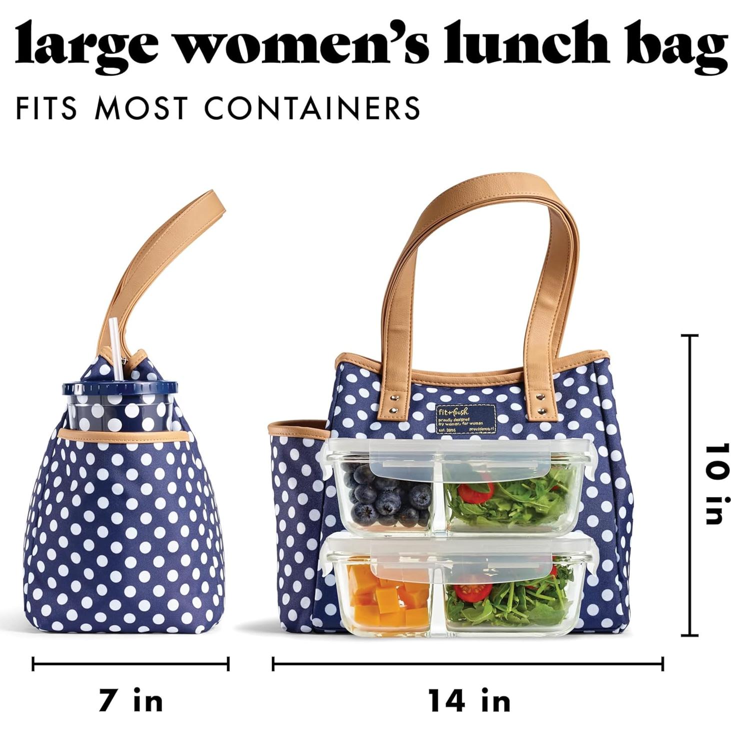 Bolsa de Almuerzo Aislada Fit & Fresh Punto Marino 4 Piezas