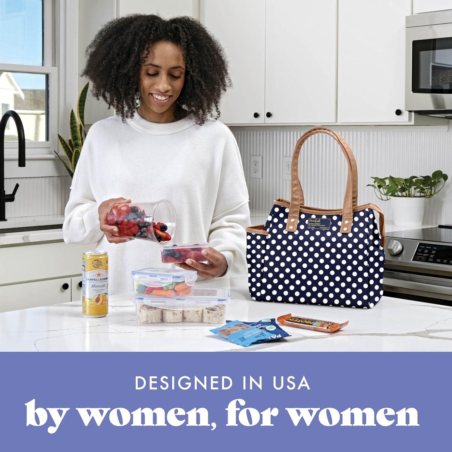 Bolsa de Almuerzo Aislada Fit & Fresh Punto Marino 4 Piezas