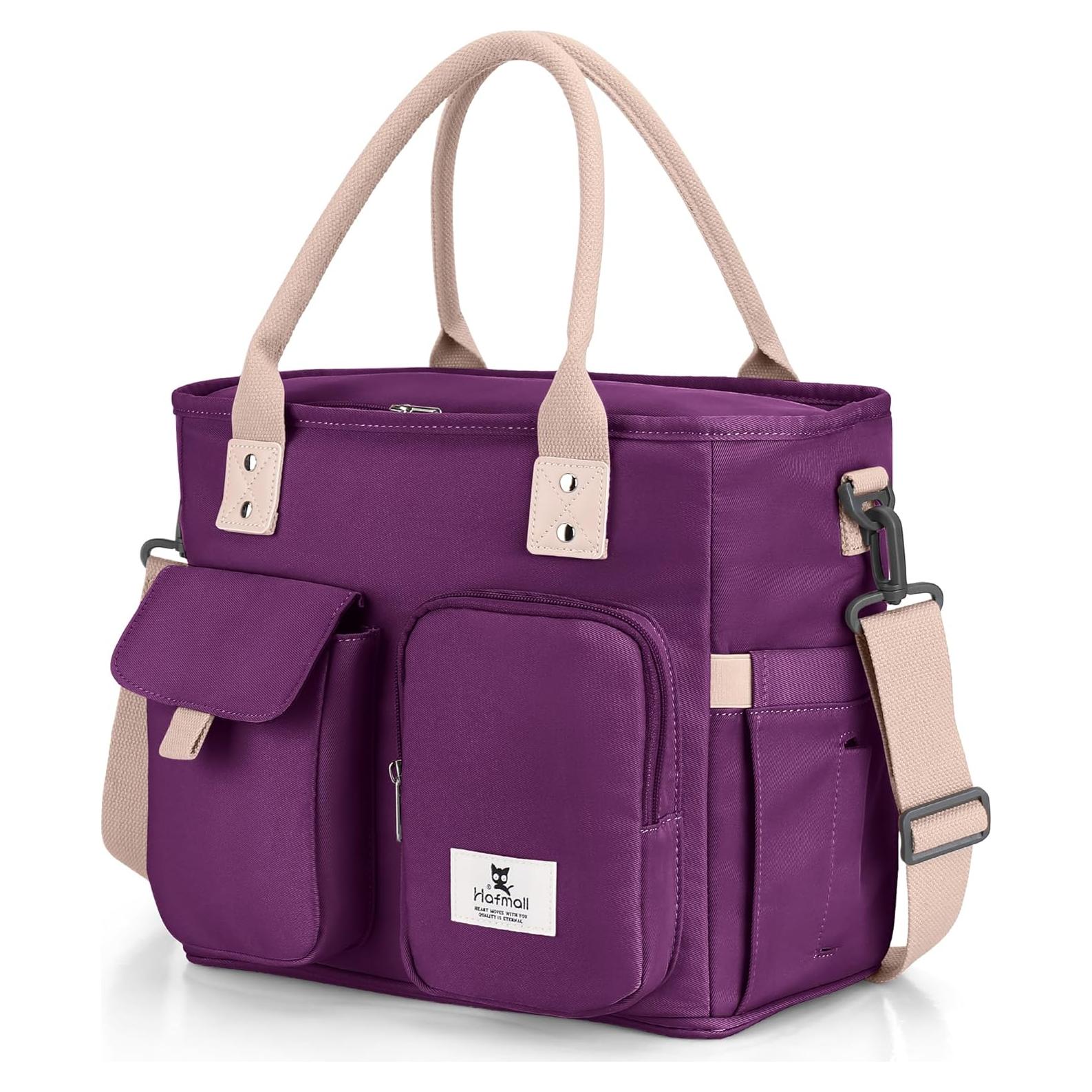 Bolsa de Almuerzo Aislada Hafmall 16L para Adultos Púrpura