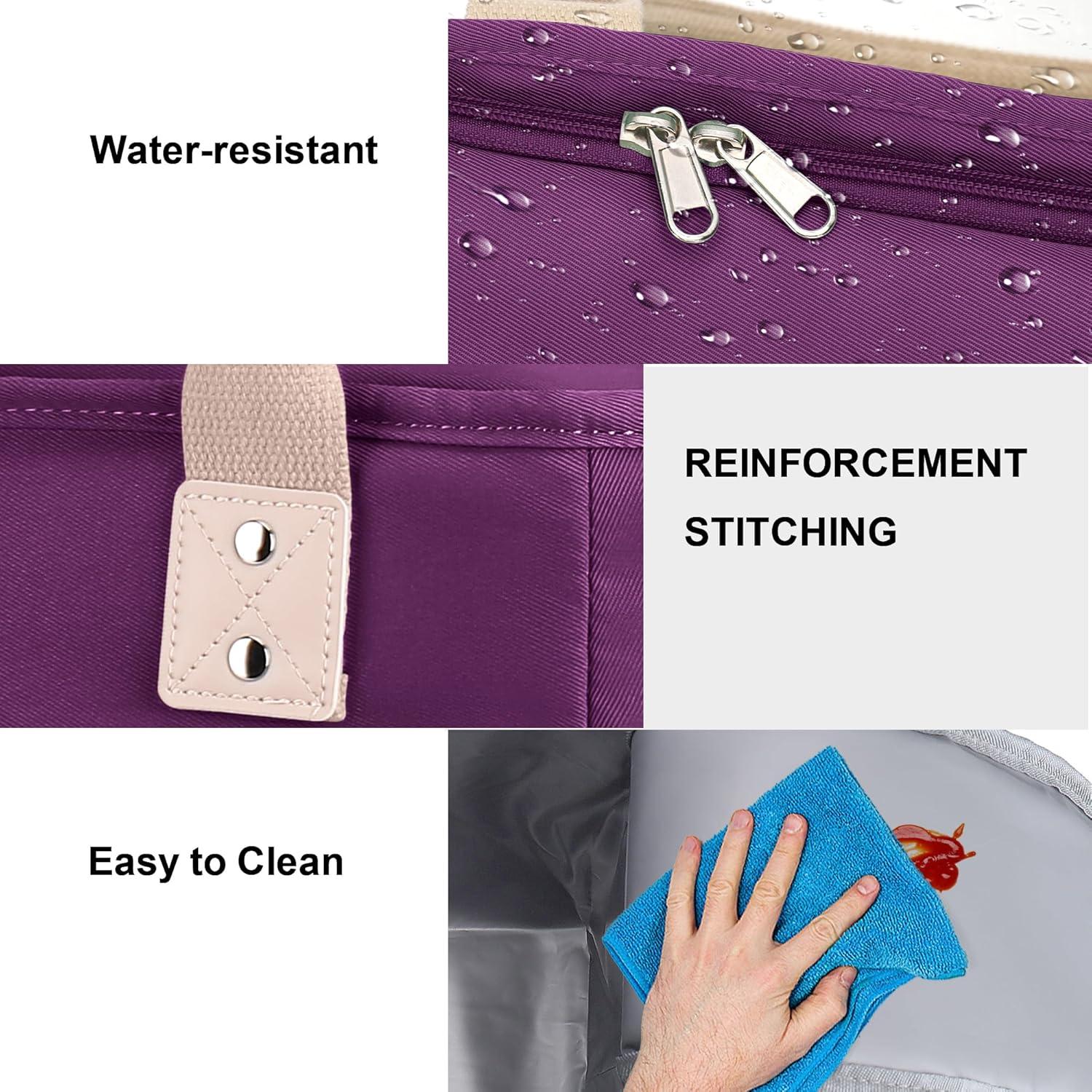 Bolsa de Almuerzo Aislada Hafmall 16L para Adultos Púrpura