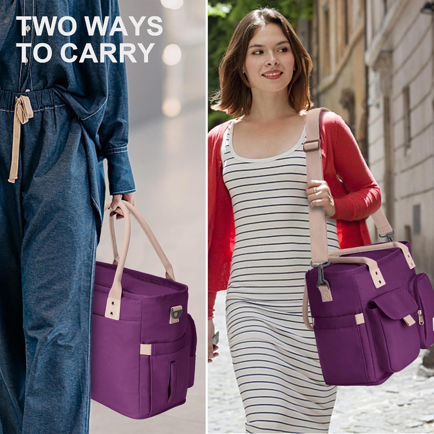 Bolsa de Almuerzo Aislada Hafmall 16L para Adultos Púrpura