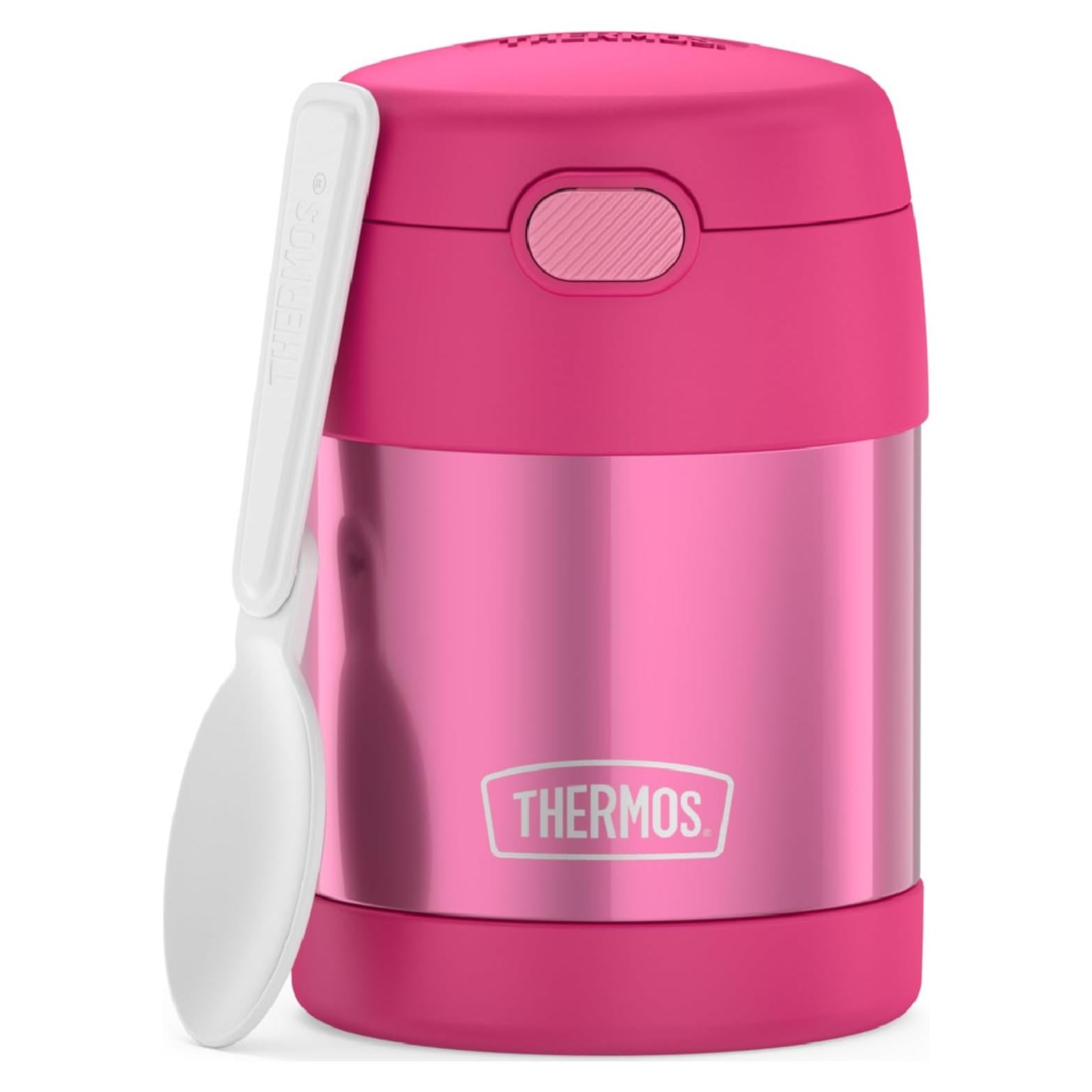 Tarro de Comida Aislado Thermos Rosa 284 ml con Cuchara