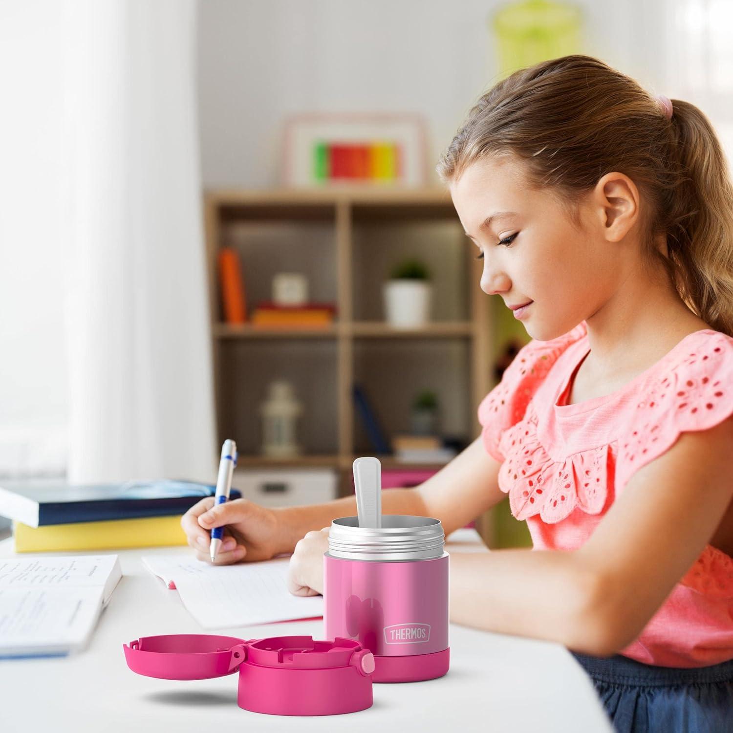 Tarro de Comida Aislado Thermos Rosa 284 ml con Cuchara