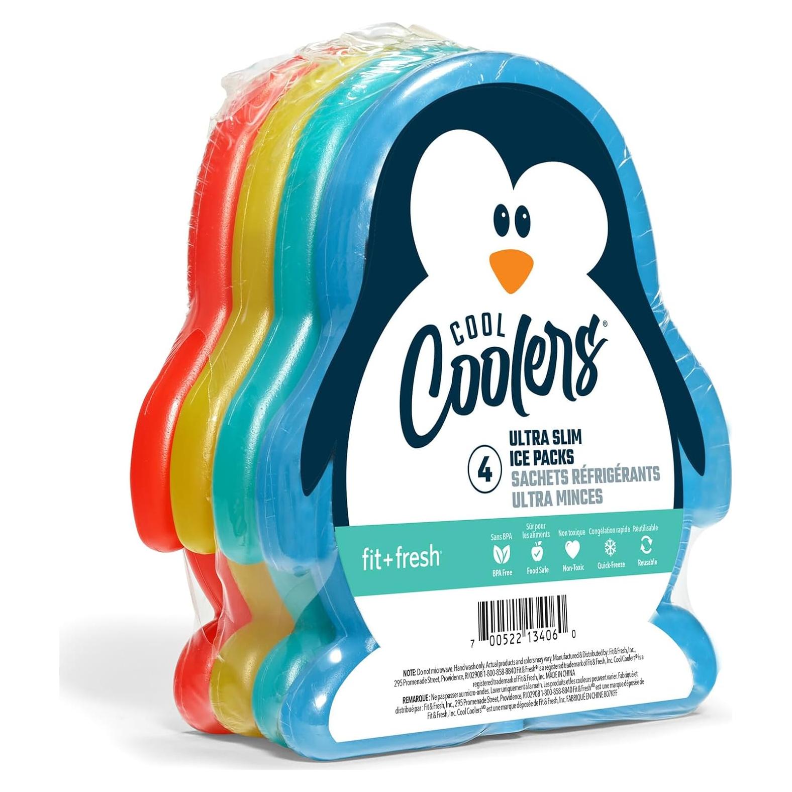 Paquetes de Hielo Delgados Fit & Fresh Cool Coolers - Set de 4