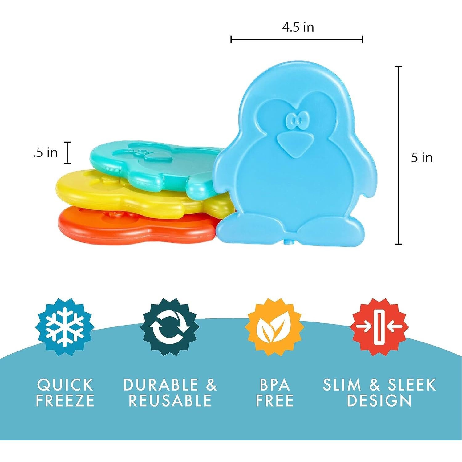 Paquetes de Hielo Delgados Fit & Fresh Cool Coolers - Set de 4