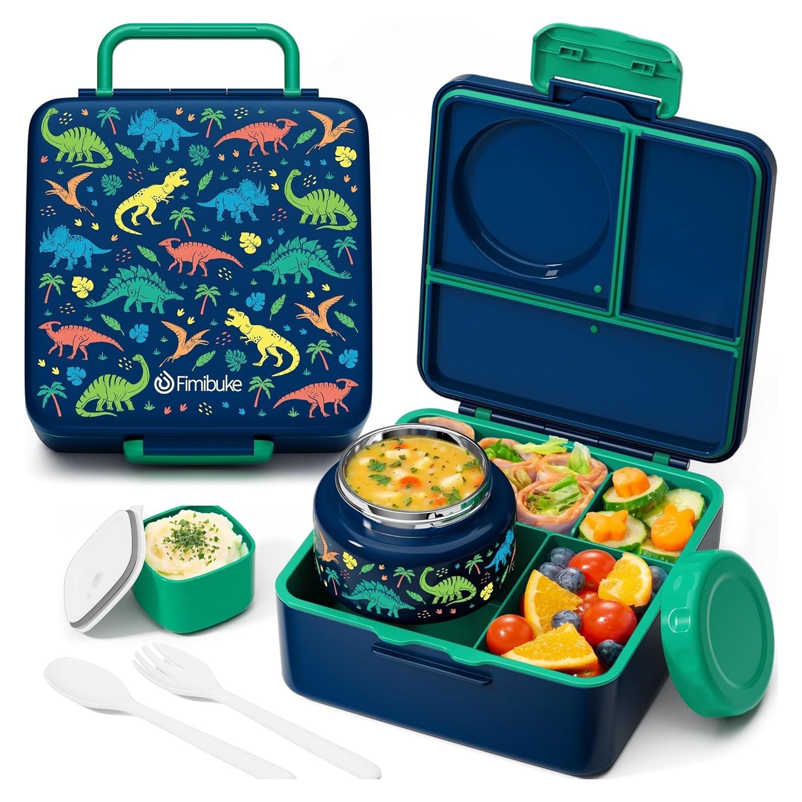 Caja Bento Fimibuke 60 OZ con Termo 8 OZ para Niños