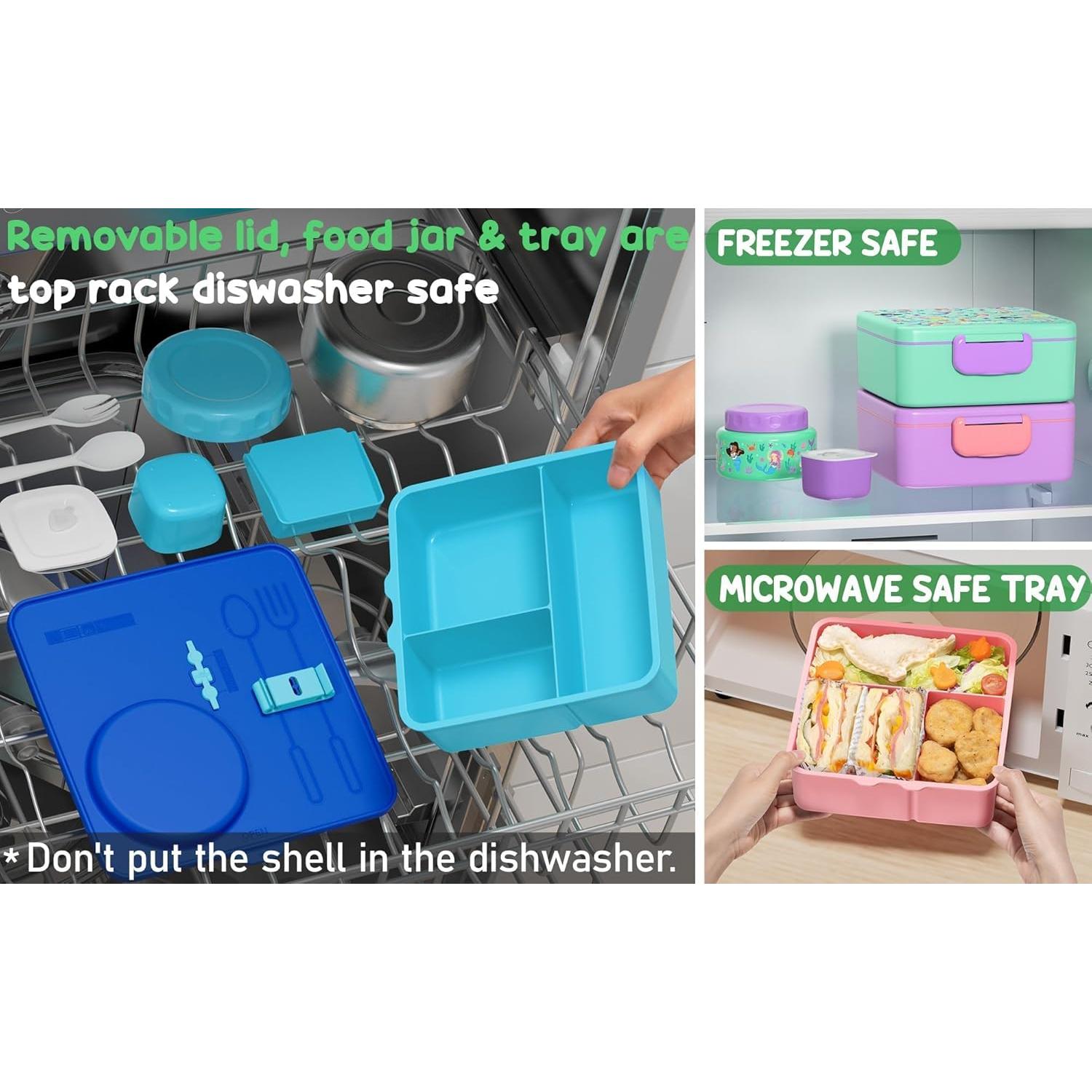 Caja Bento Fimibuke 60 OZ con Termo 8 OZ para Niños