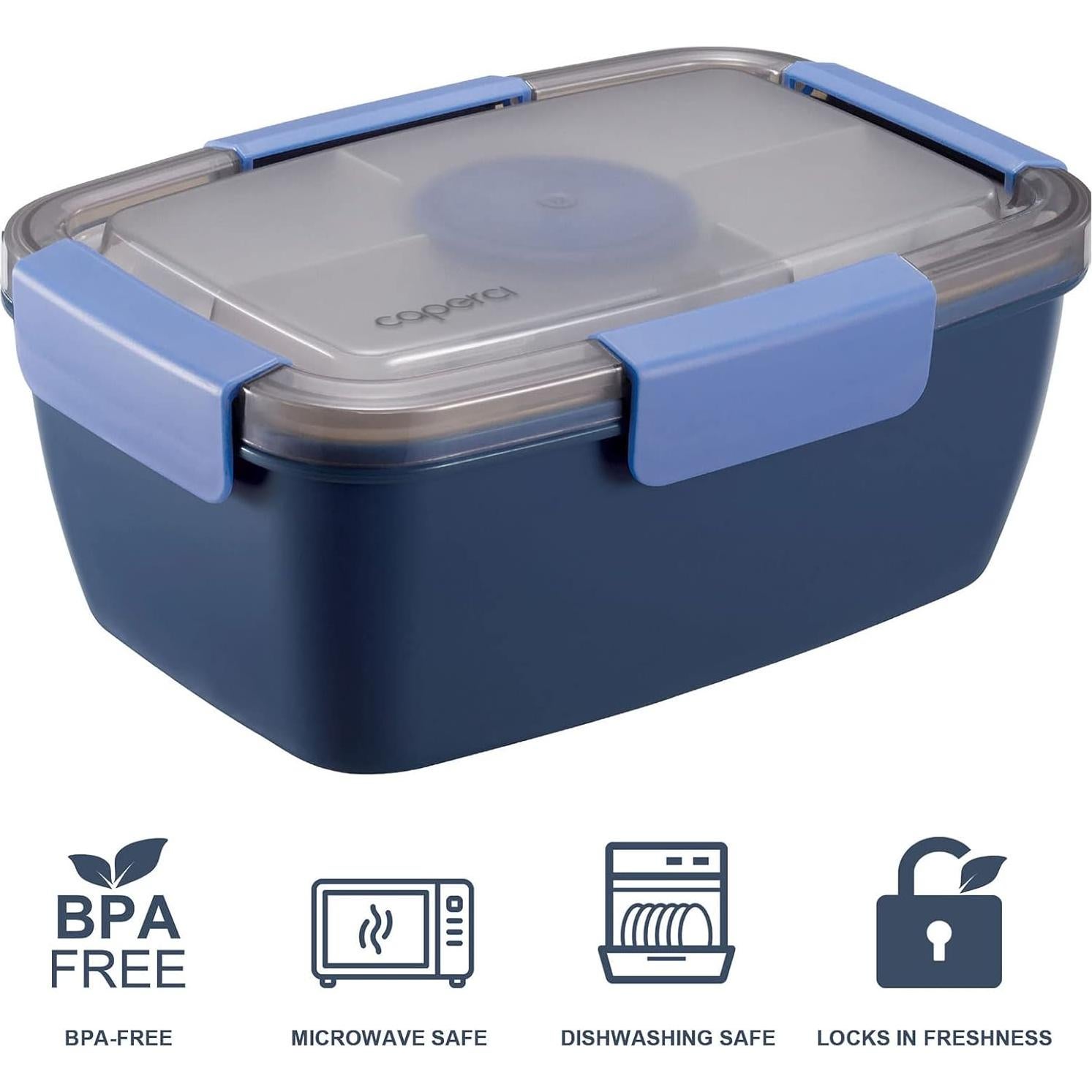 Contenedor de Almuerzo Caperci 68 oz 5 Compartimentos Marino