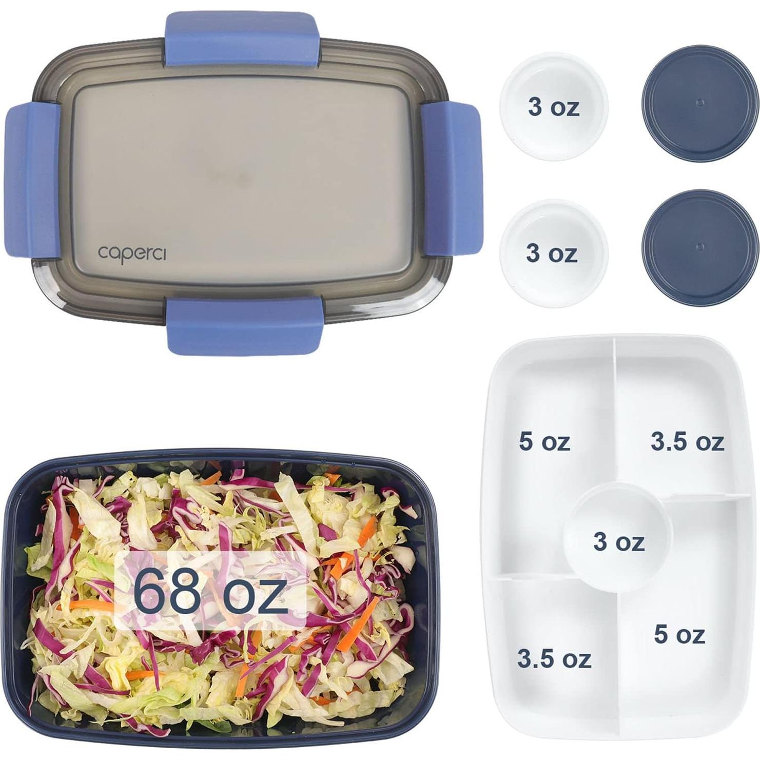 Contenedor de Almuerzo Caperci 68 oz 5 Compartimentos Marino