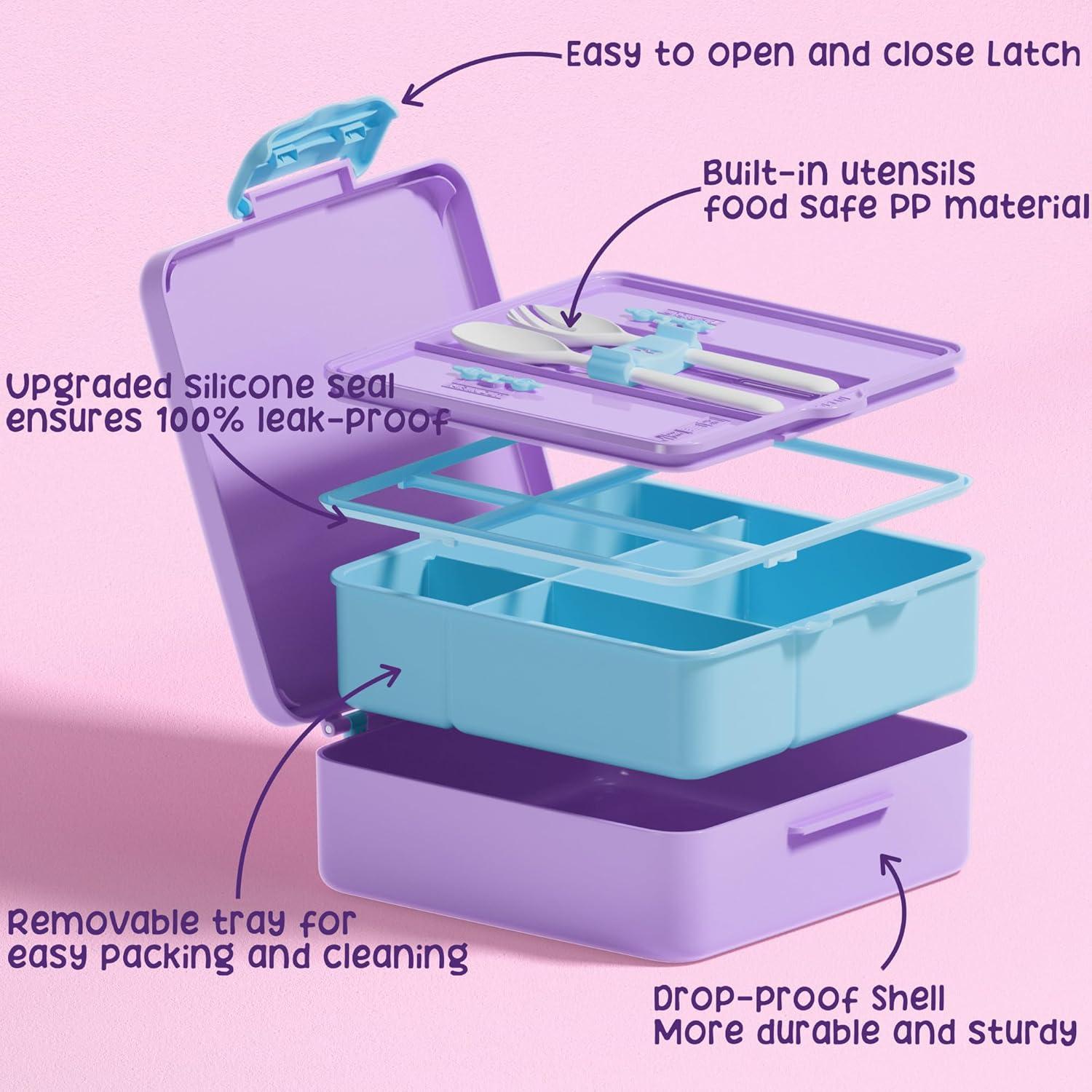 Caja de Almuerzo Bento Fimibuke 1300ml 4 Compartimentos Niños