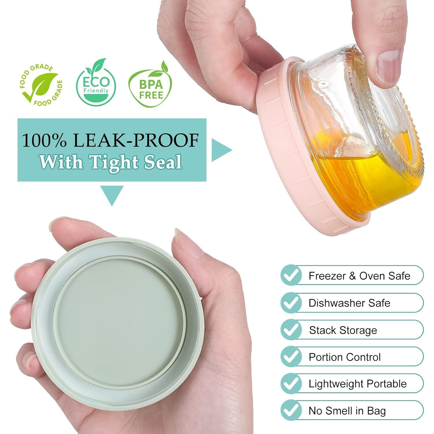 Contenedor de Aderezo VITEVER 6 Piezas 80 ml a Prueba de Fugas