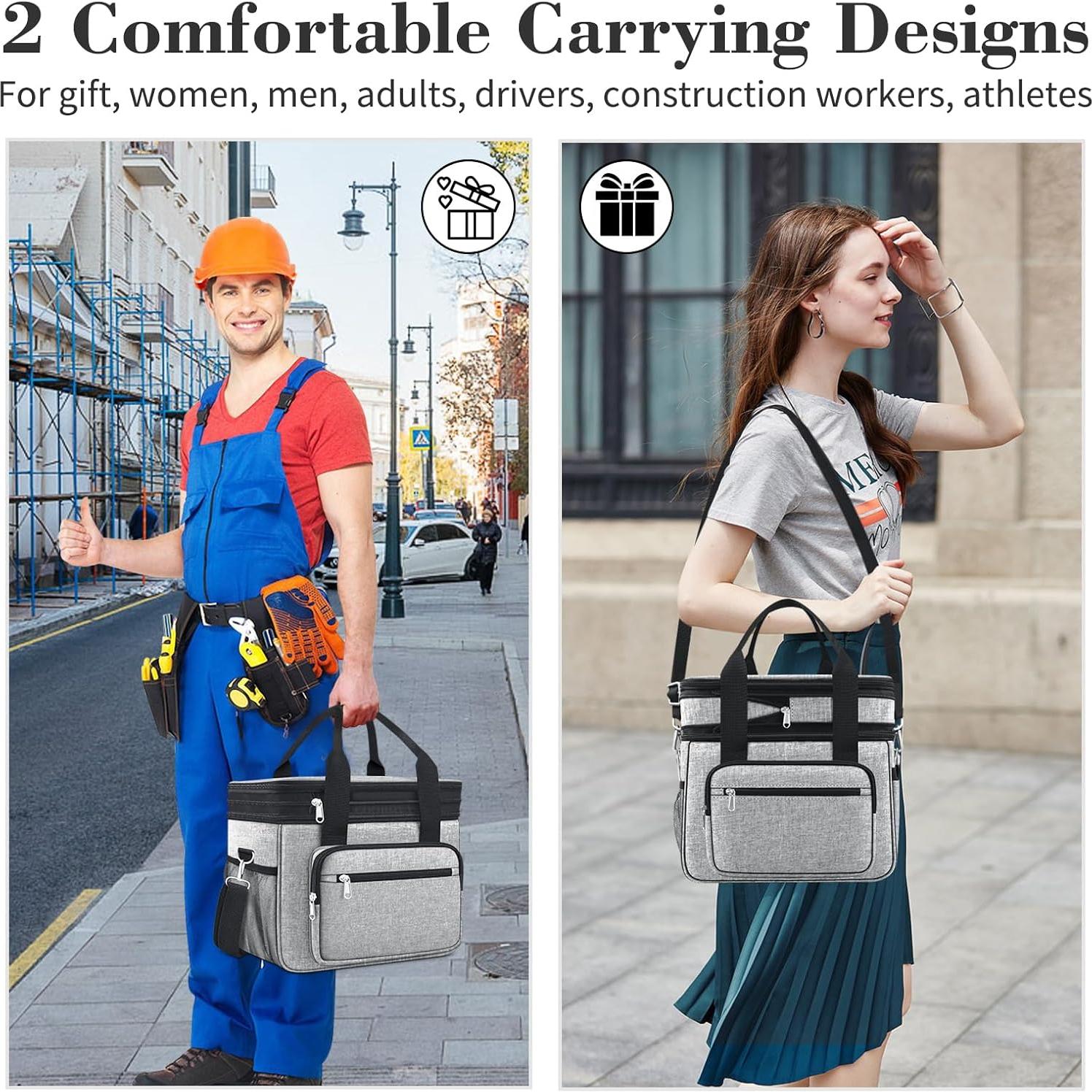 Bolsa Térmica Expandible 23L Coobiiya Gris Aislada con Hielo