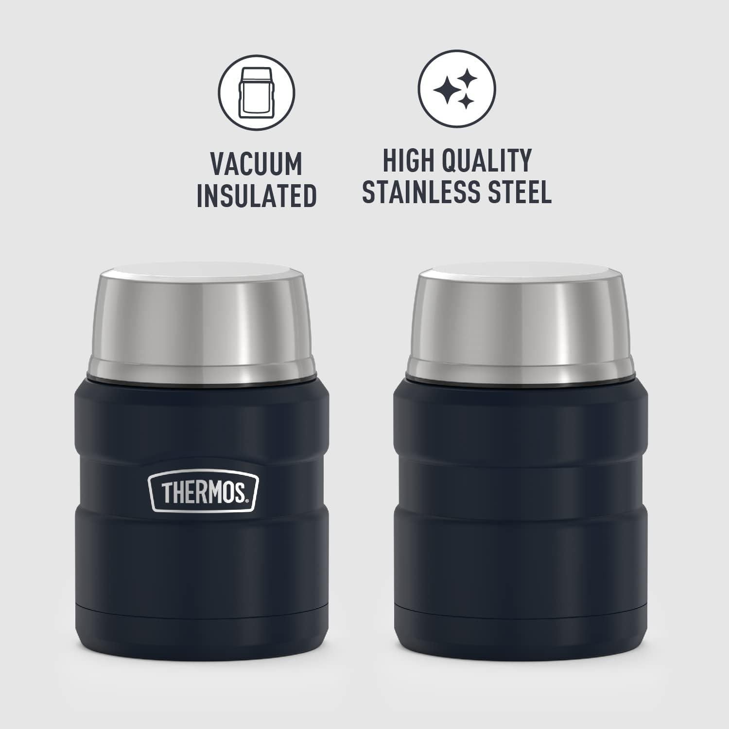 Tarro de Comida Aislado THERMOS Stainless King 473ml Azul