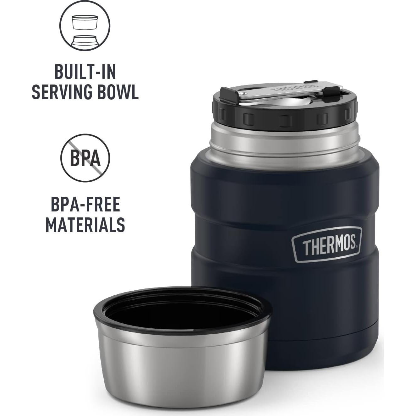 Tarro de Comida Aislado THERMOS Stainless King 473ml Azul