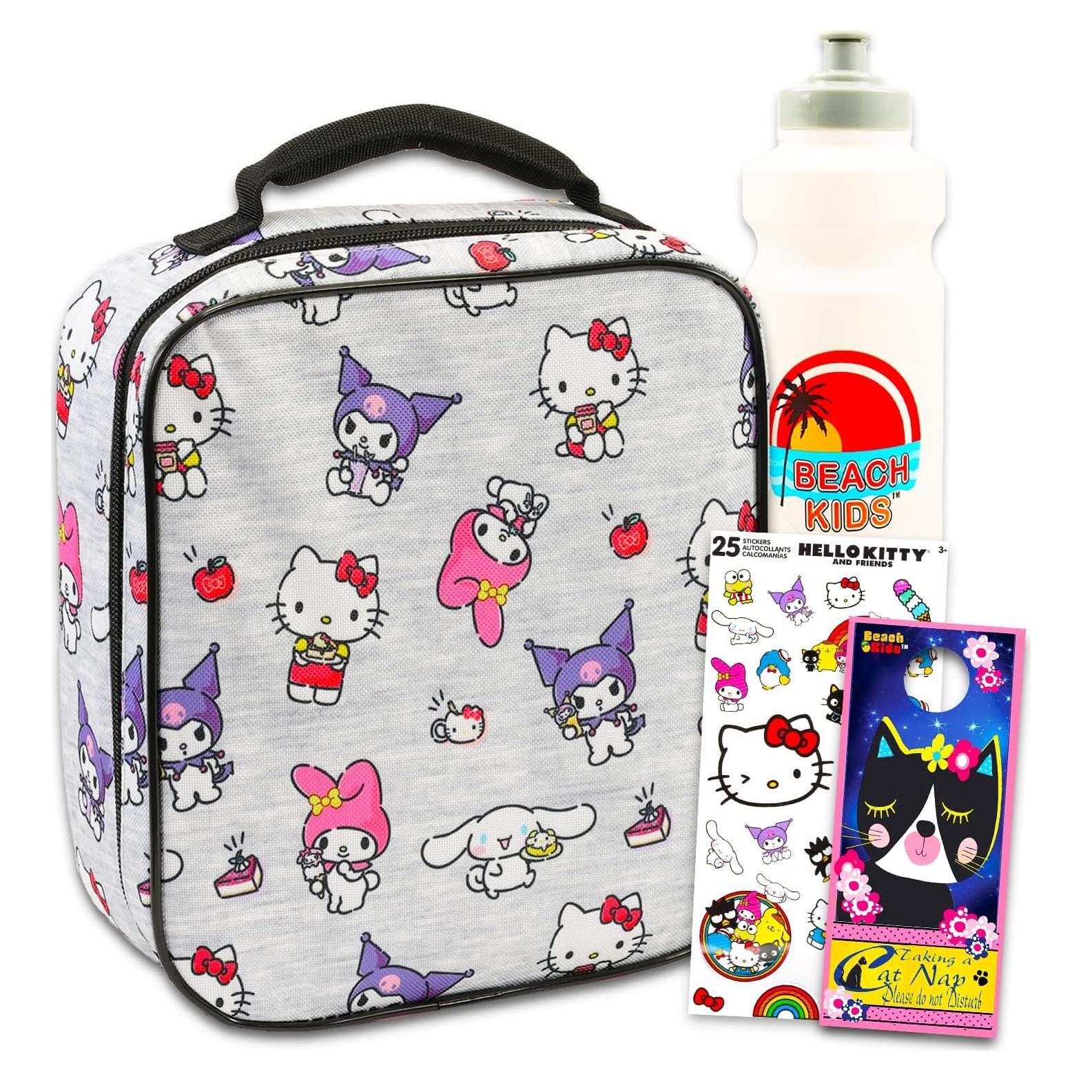 Bolsa de Almuerzo Sanrio Hello Kitty con Botella y Stickers
