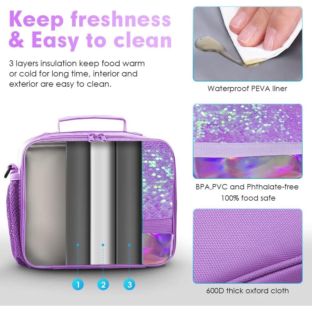 Bolsa Térmica Cerbonny para Niños 5L Color Púrpura