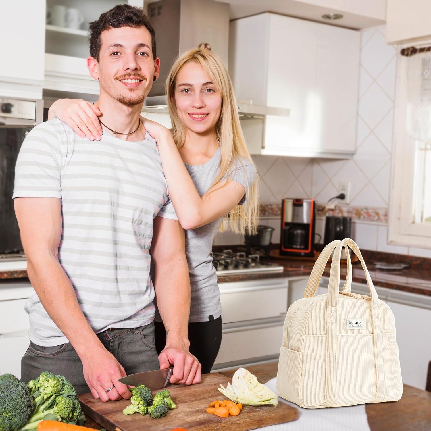 Bolsa de Almuerzo Aislada Belaven Beige 15 Latas 0.31 kg